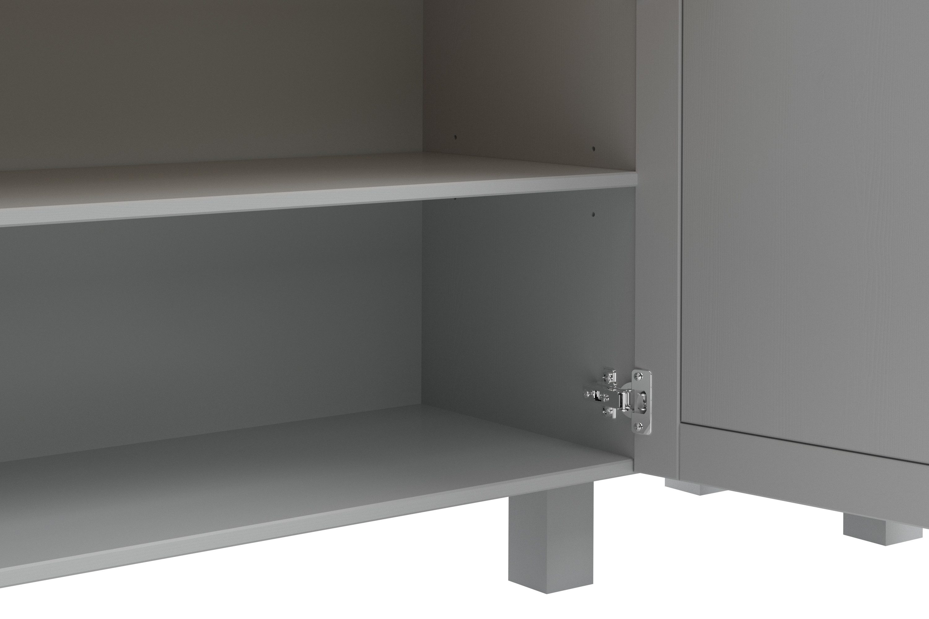 Home affaire Keukenbuffet Alby2 Met metalen grepen, breedte 125 cm
