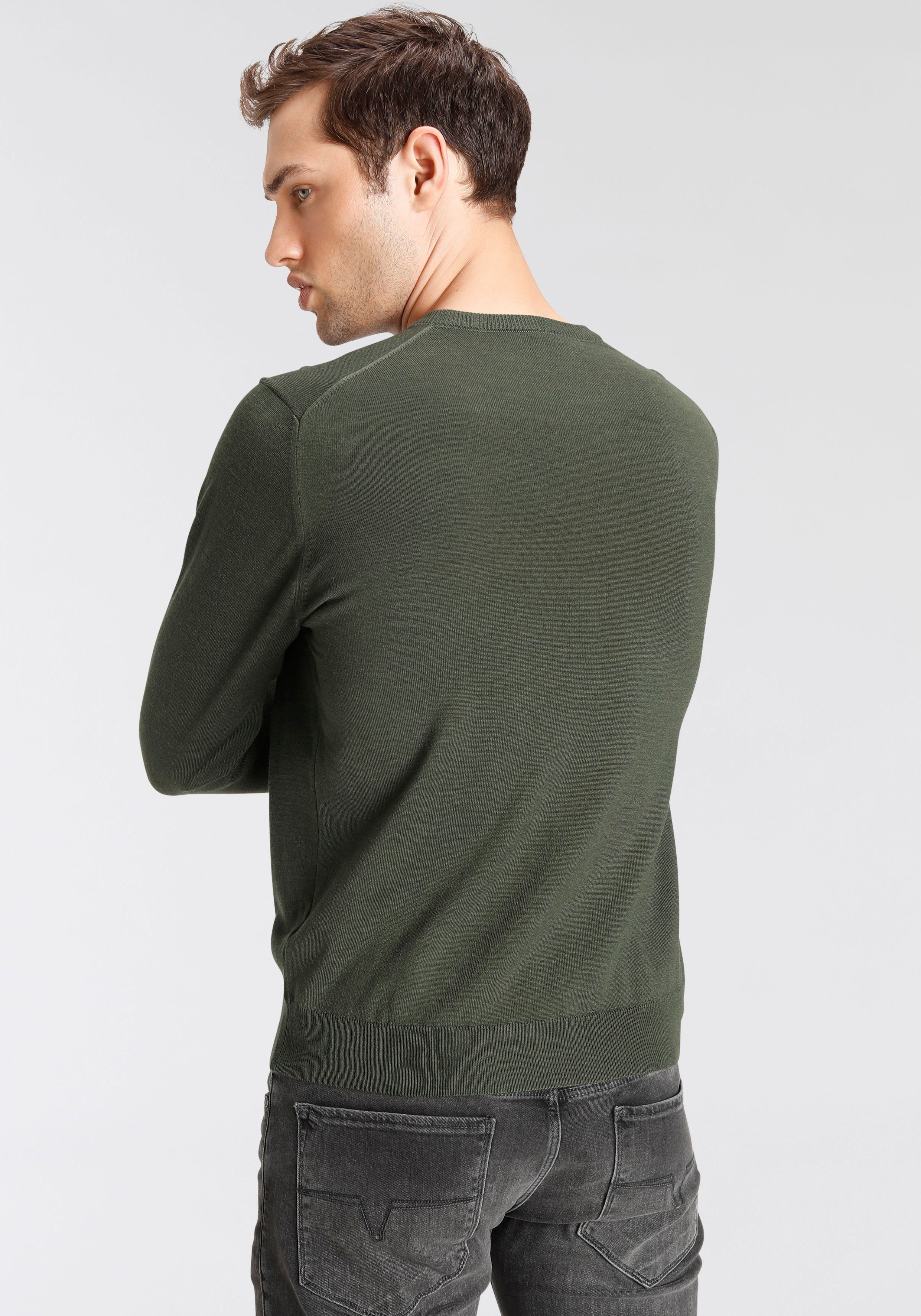 OLYMP Trui met V-hals OLYMP brei casual klassieke brei-pullover