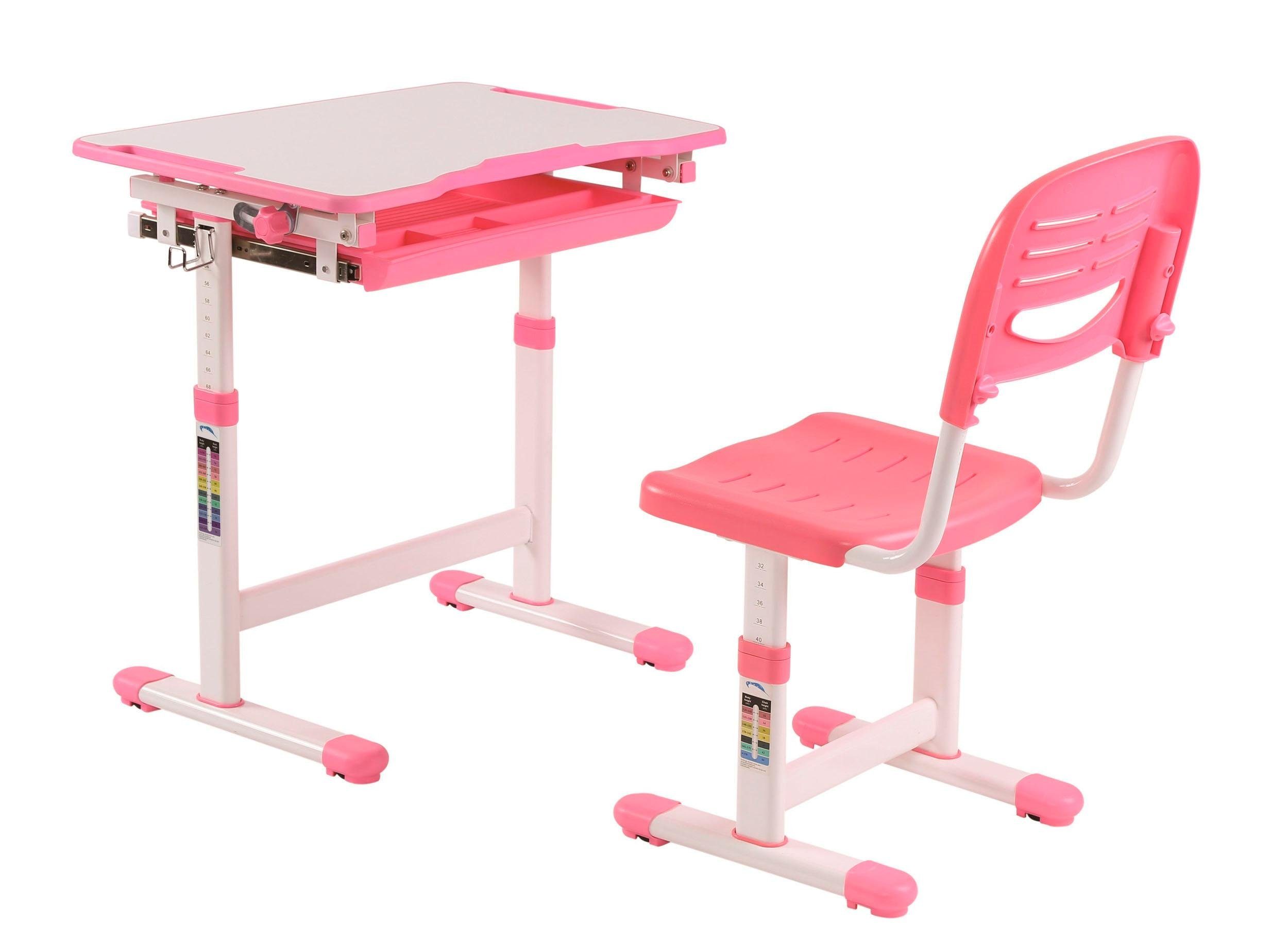 Vipack Kinderbureau Comfortline Scholierenbureau, ergonomisch in hoogte verstelbaar, met bergruimte (set)