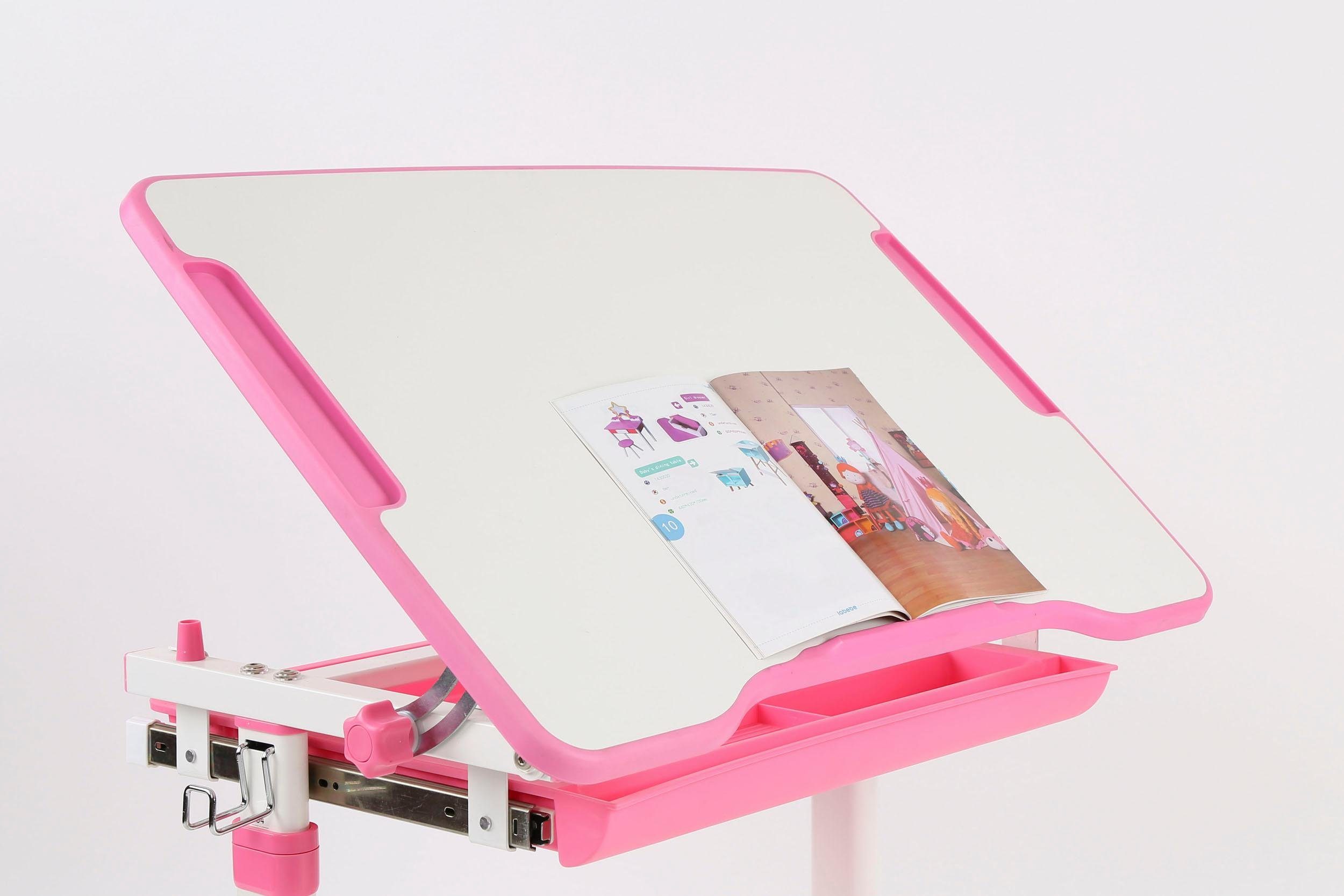 Vipack Kinderbureau Comfortline Scholierenbureau, ergonomisch in hoogte verstelbaar, met bergruimte (set)