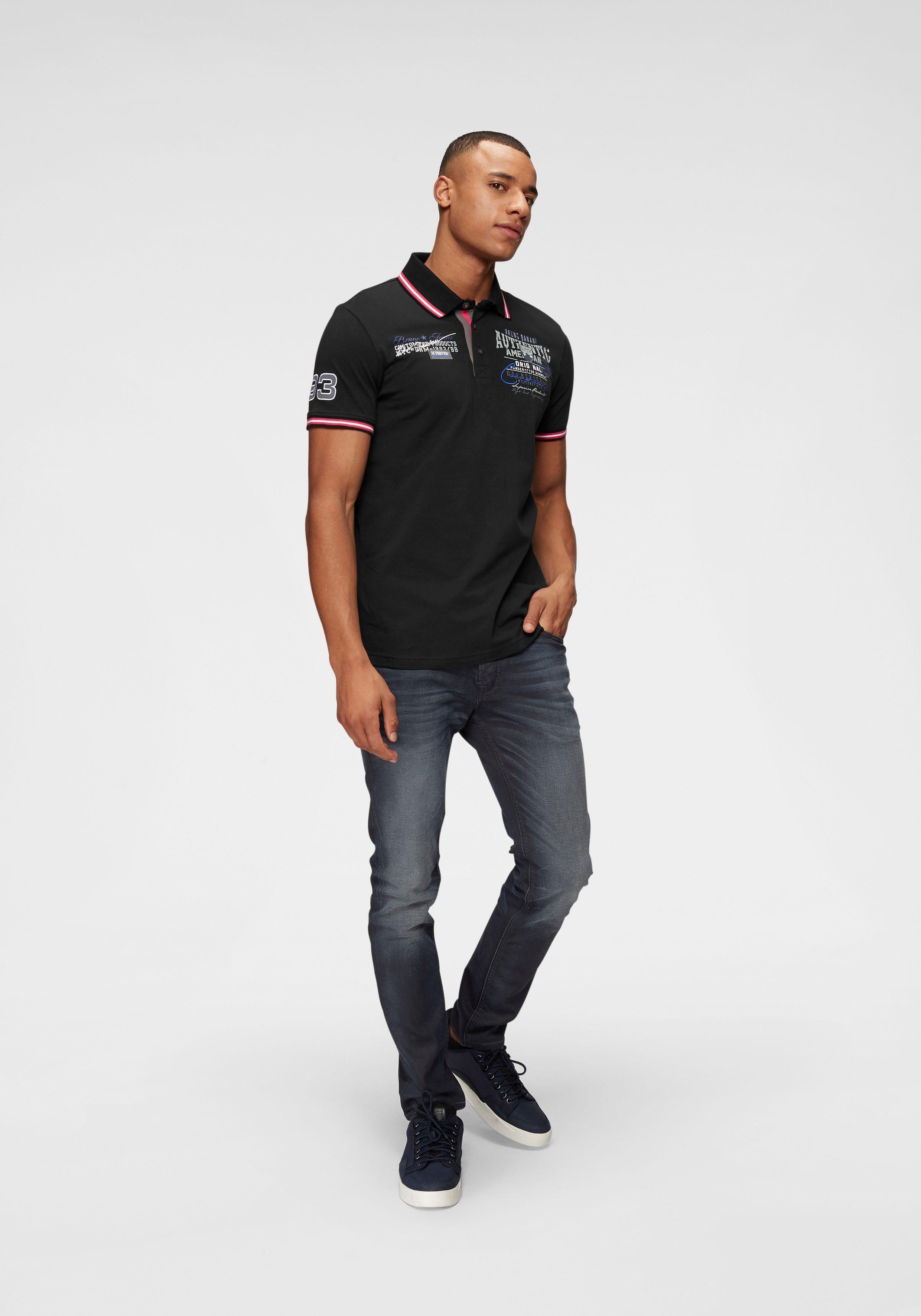 Bruno Banani Poloshirt Korte mouwen, lichaamsnauwkeurige pasvorm, van katoenmix