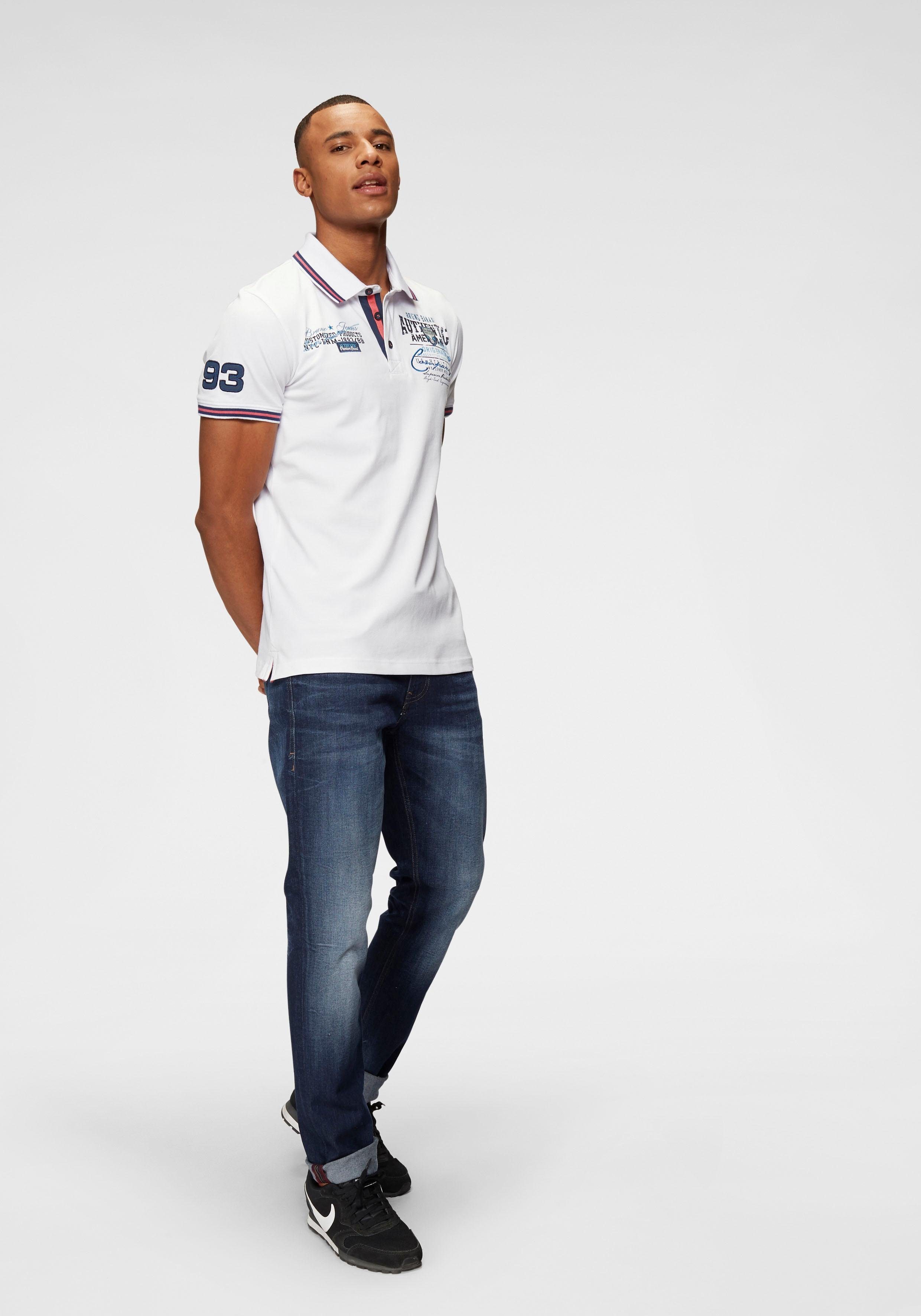 Bruno Banani Poloshirt Korte mouwen, lichaamsnauwkeurige pasvorm, van katoenmix
