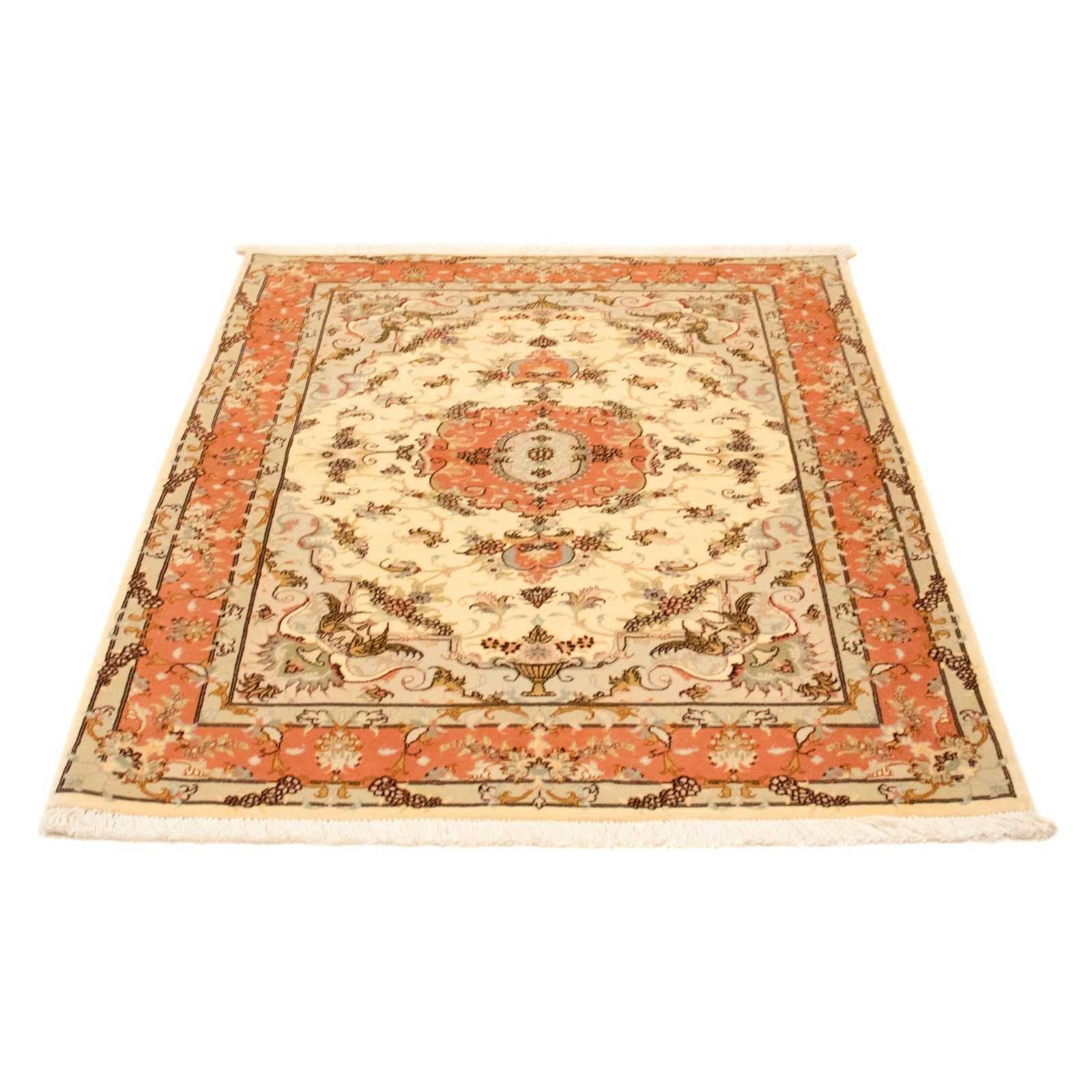 morgenland Vloerkleed Täbriz 50 Raj vloerkleed met de hand geknoopt beige handgeknoopt