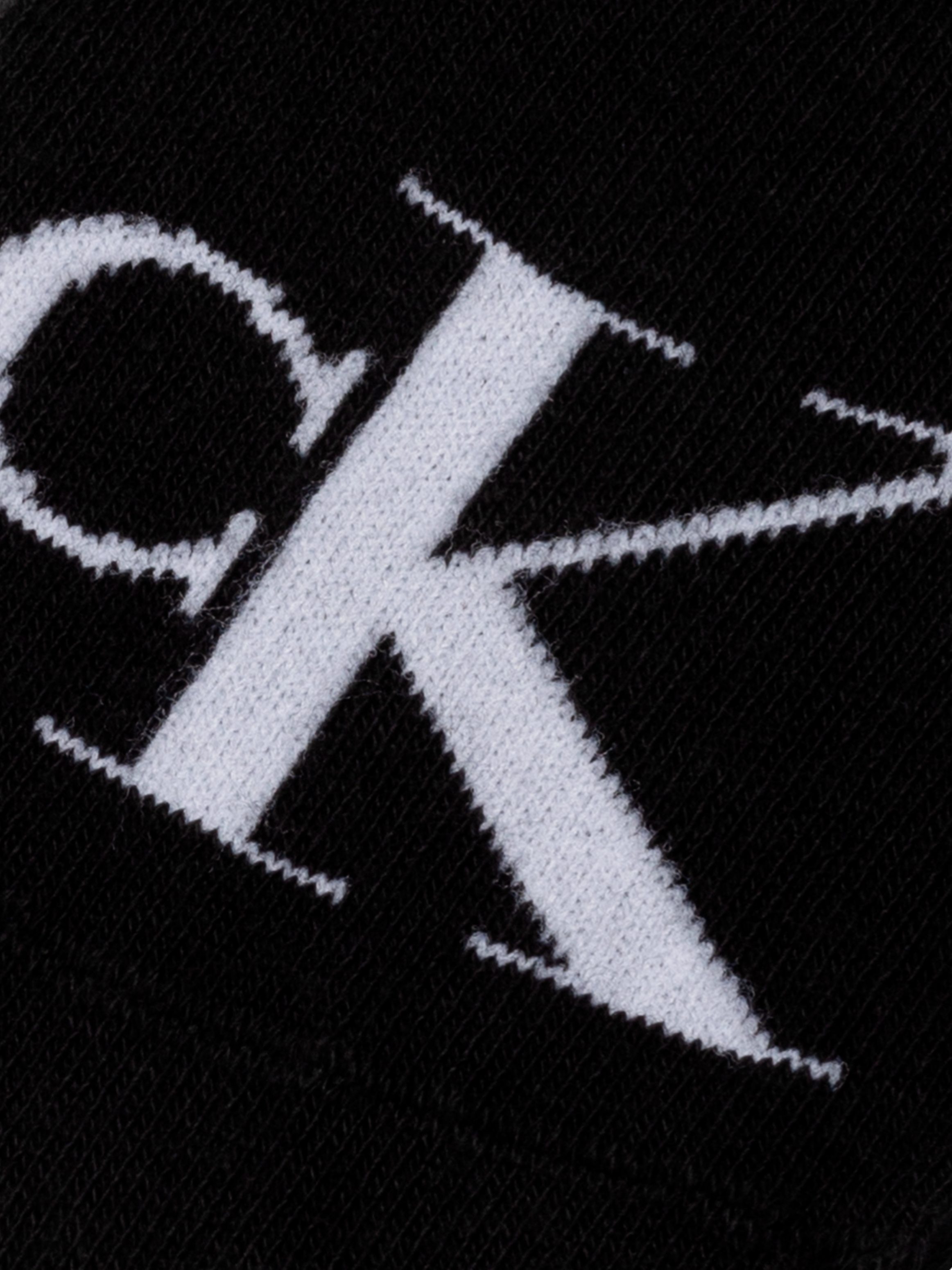 Calvin Klein Jeans Enkelsokken CKJ WOMEN FOOTIE HIGH CUT 2P MONOGRAM Met grote logoborduring aan de voorkant (2 paar)
