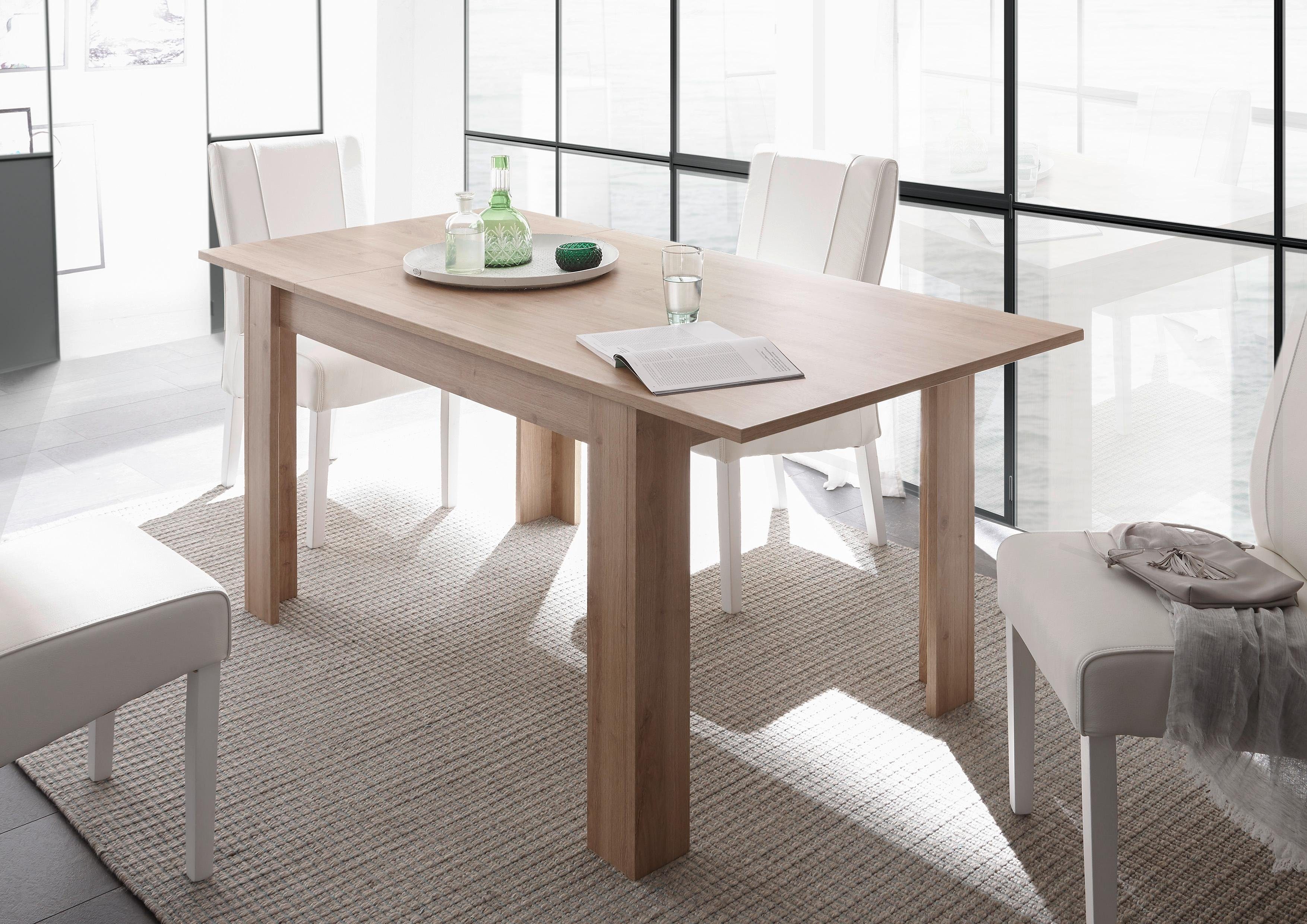 INOSIGN Eettafel Firenze Breedte 137-185 cm, inclusief insteekblad
