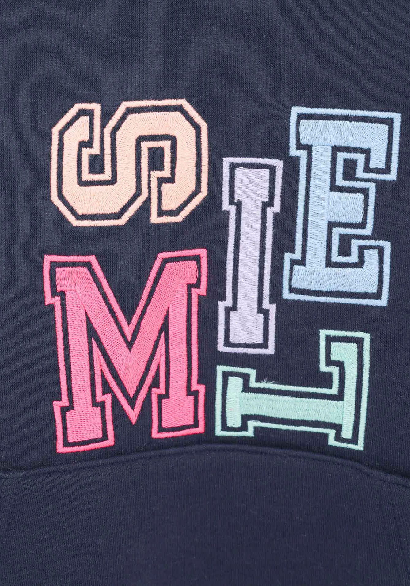 Zwillingsherz Hoodie Smile Kids met kleurrijke letters in speelse stijl