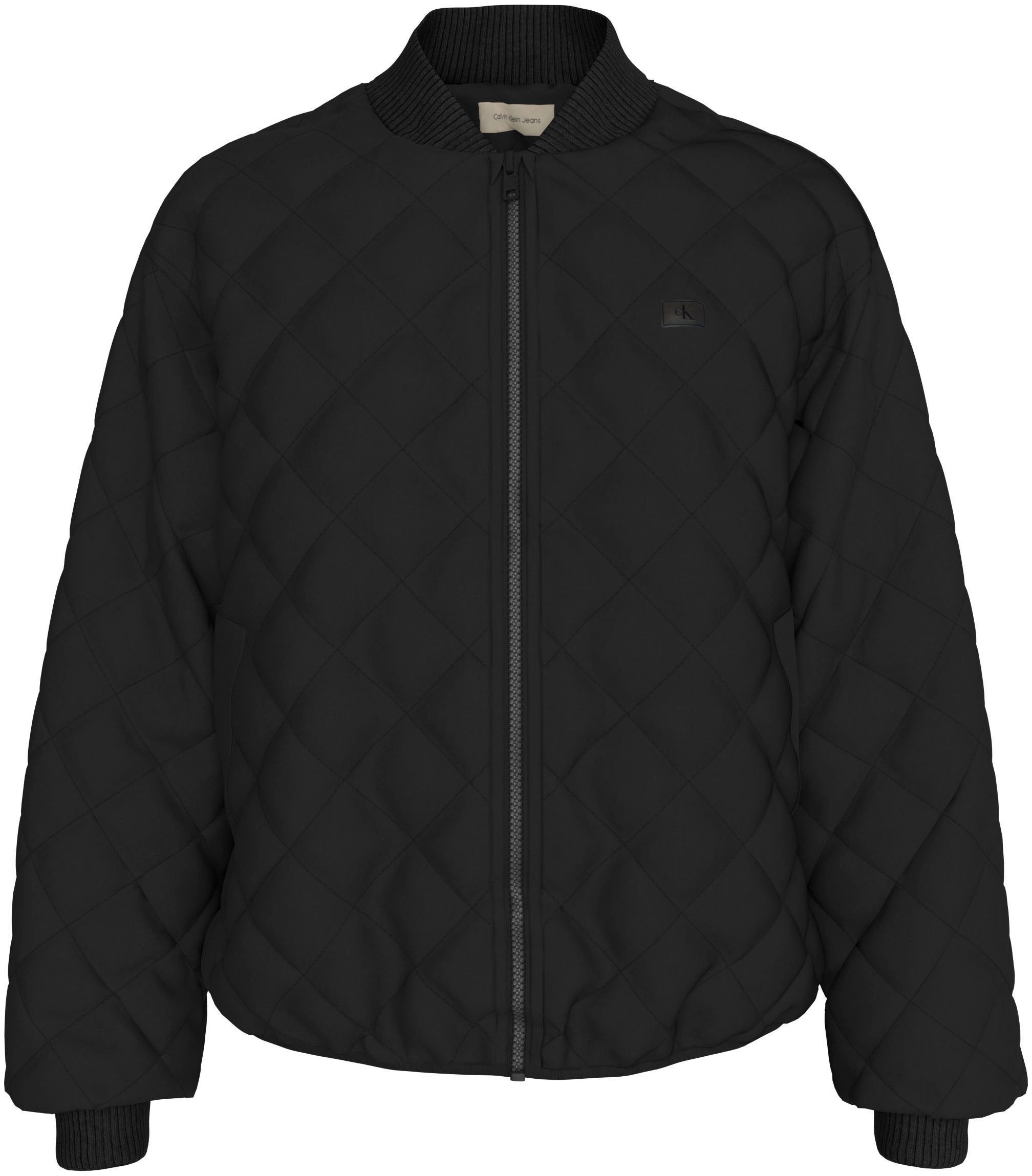 Calvin Klein Bomberjack LW QUILTED JACKET met logoprint met steppatroon