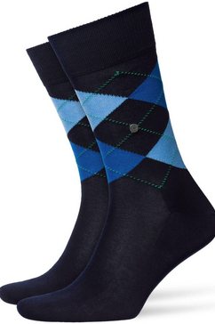 burlington basic sokken manchester met klassiek argylemotief (mt. 40-46) (1 paar) blauw