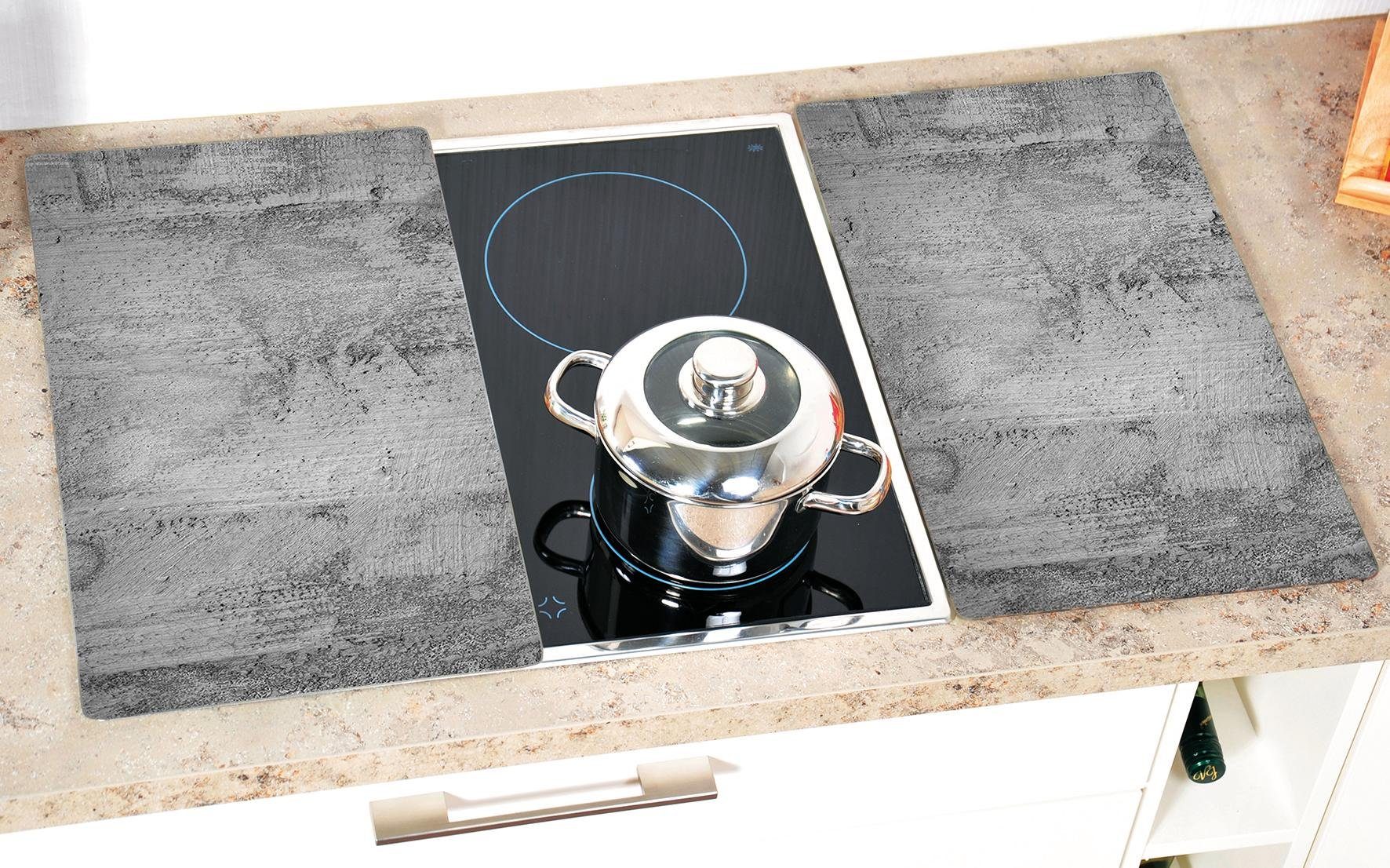 KESPER for kitchen & home Snij- en afdekplaat Beton Met 6 elastische voeten per plaat (set, 2-delig)