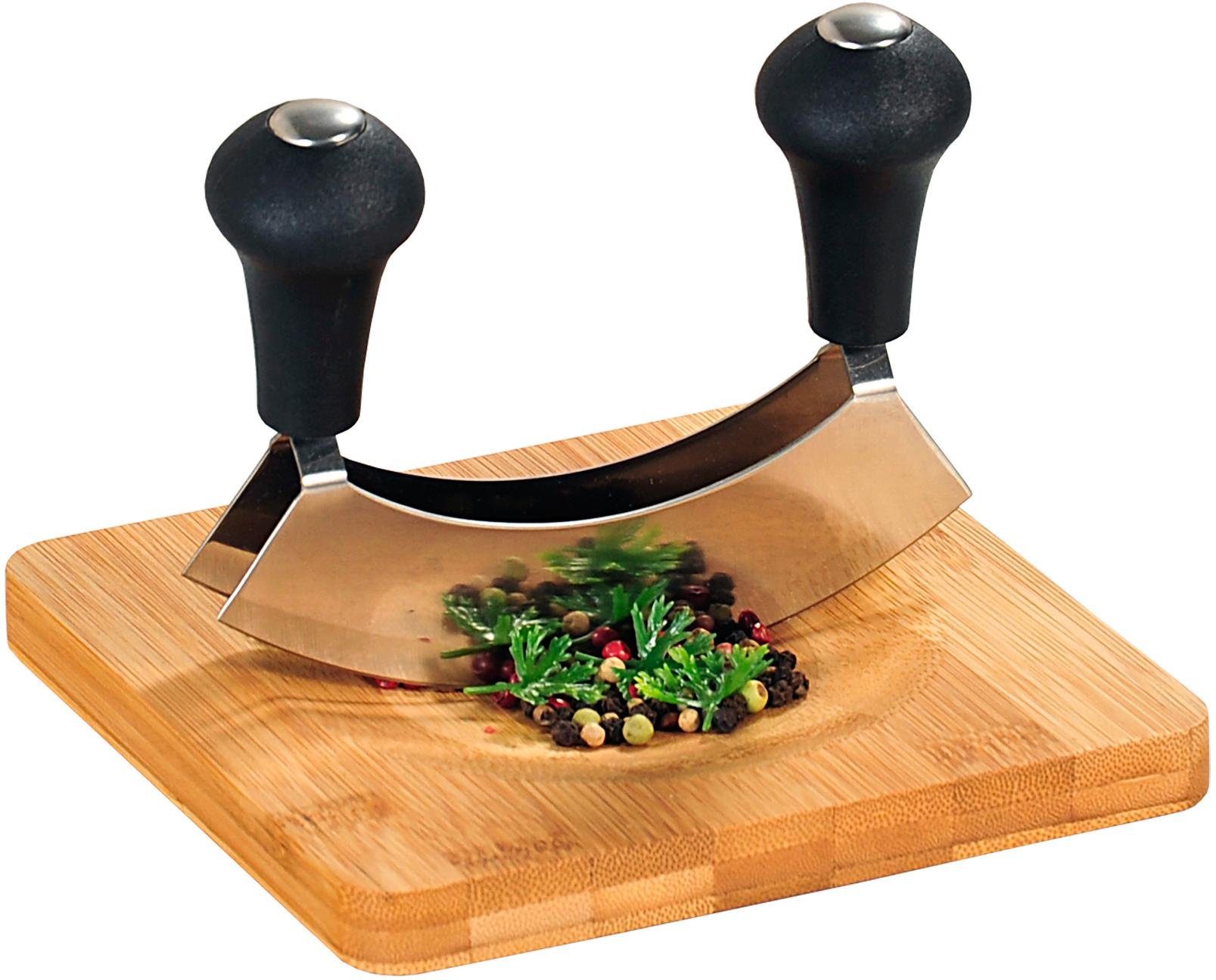 KESPER for kitchen & home Kruidensnijplank met wiegmes snijplanken beige