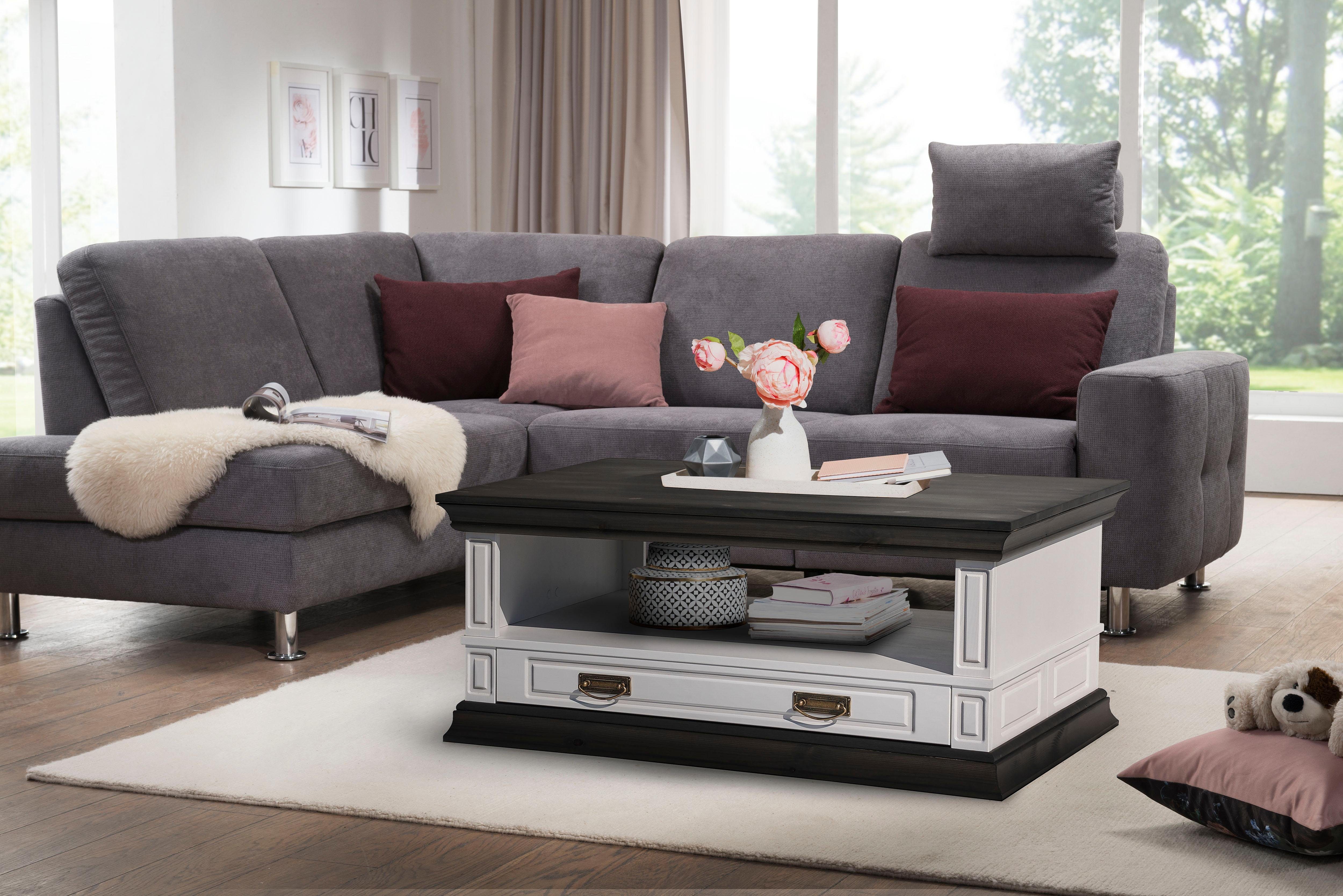 Home affaire Salontafel Vinales Breedte 100 cm, met 1 lade salontafels wit