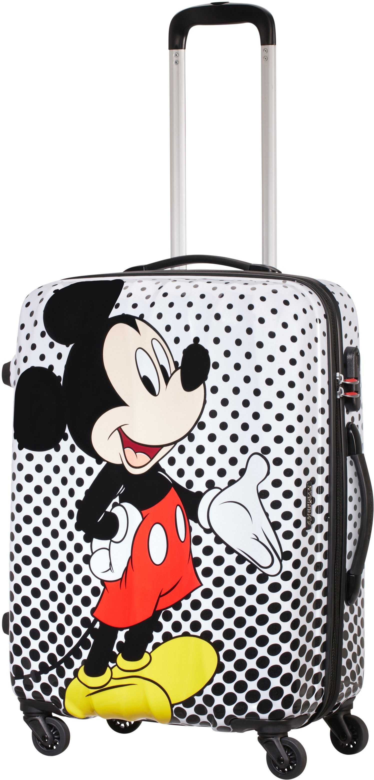 American Tourister Hardshell-trolley Disney Legends Mickey Mouse Polka Dot 65 cm Kinder reis koffer incheck bagage TSA-cijferslot