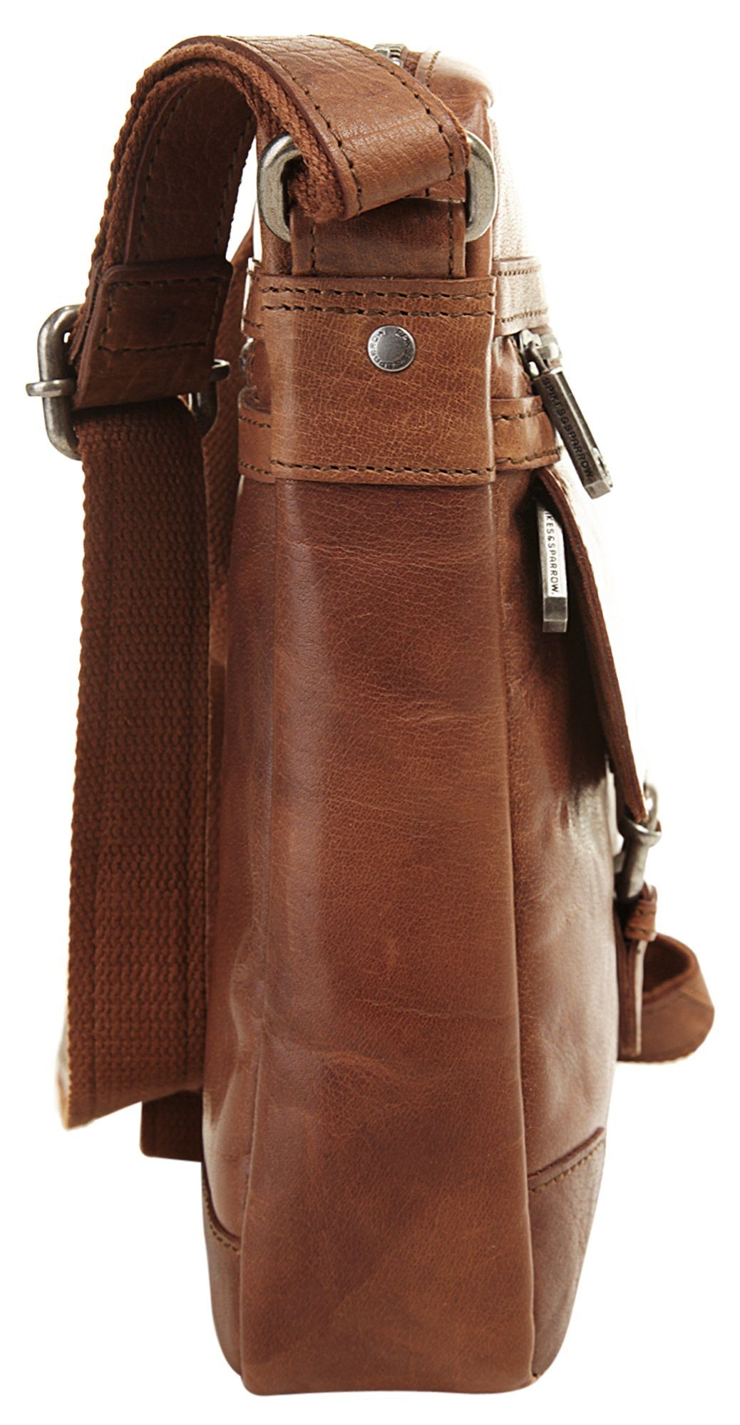 Spikes & Sparrow Schoudertas echt leder