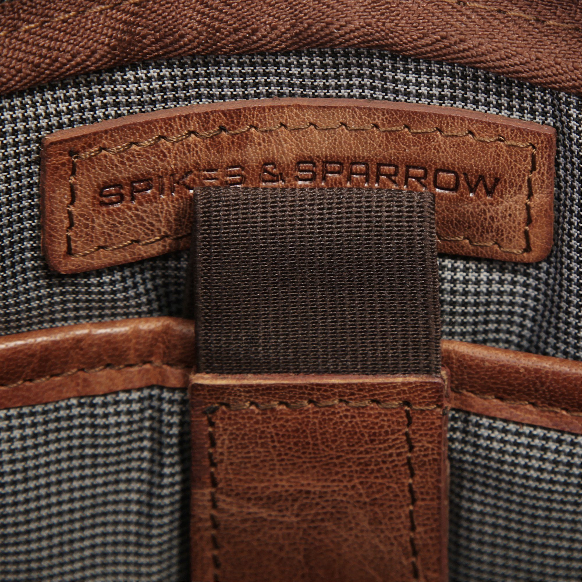 Spikes & Sparrow Schoudertas echt leder