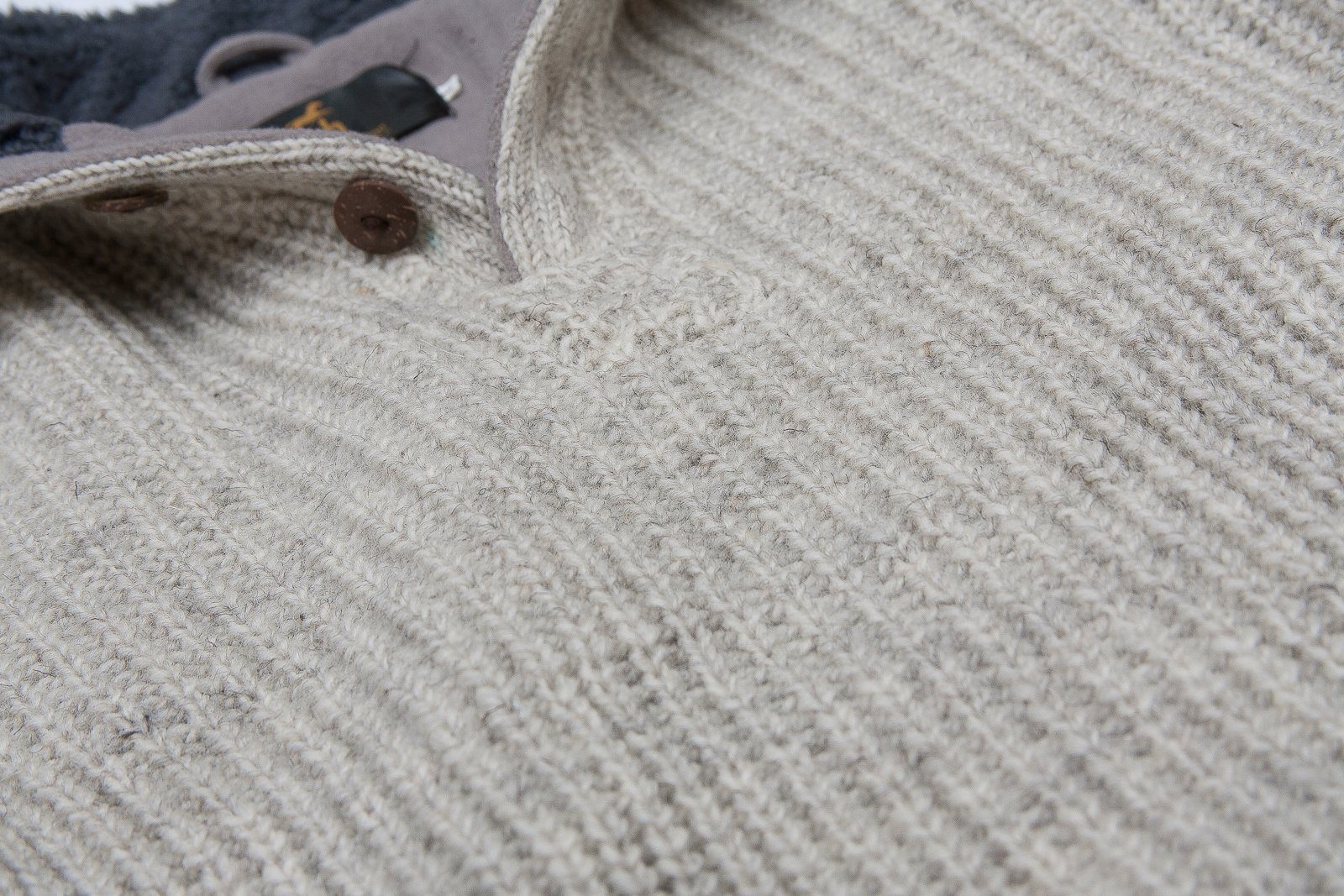 DEPROC Active Gebreid fleecejack Wollen trui met fleece ELKFORD MEN