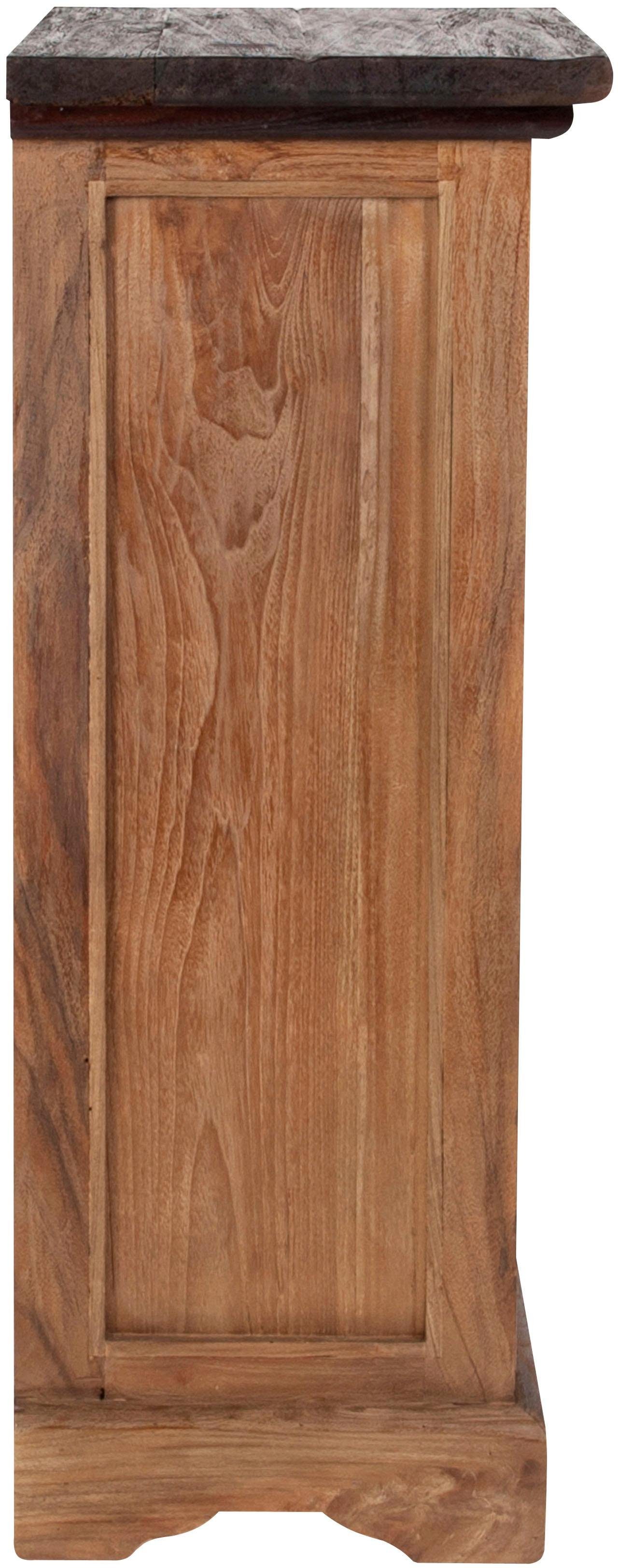 SIT Kast Seadrift gerecyclede teak-gebruikt hout, breedte 53 cm, shabby chic, vintage
