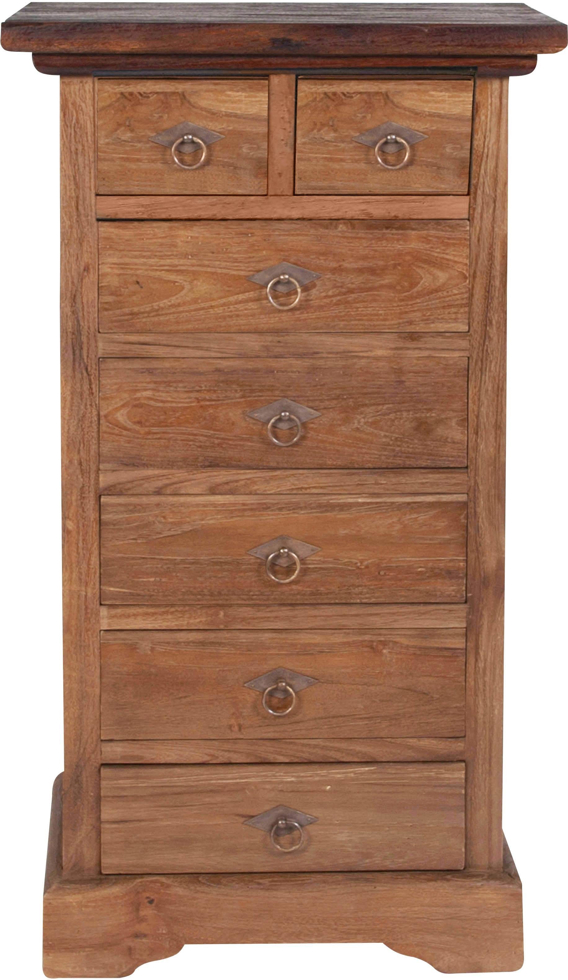 SIT Kast Seadrift gerecyclede teak-gebruikt hout, breedte 53 cm, shabby chic, vintage