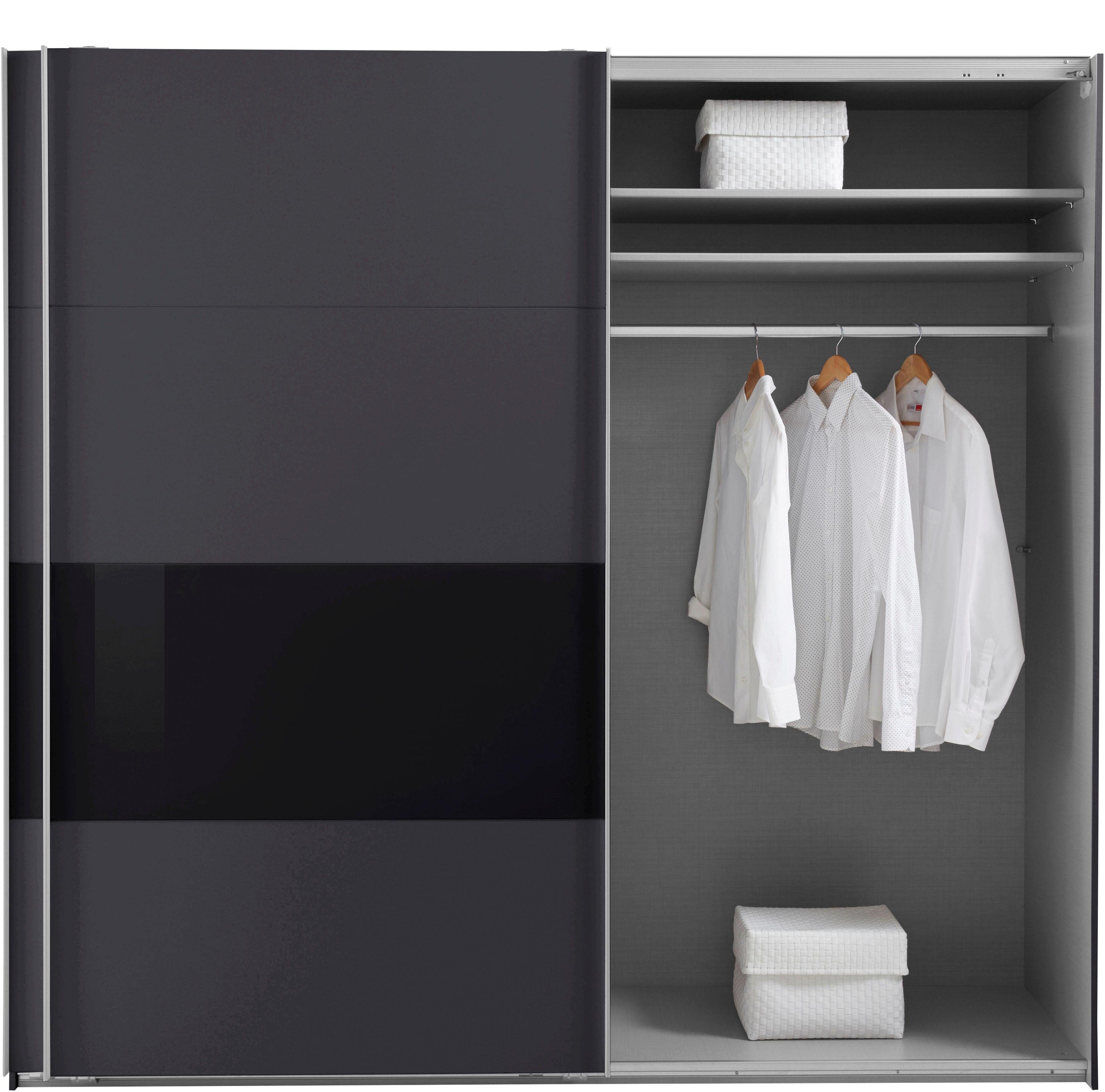 Wimex Zweefdeurkast Bramfeld TOPSELLER Kledingkast met glaselementen en extra planken