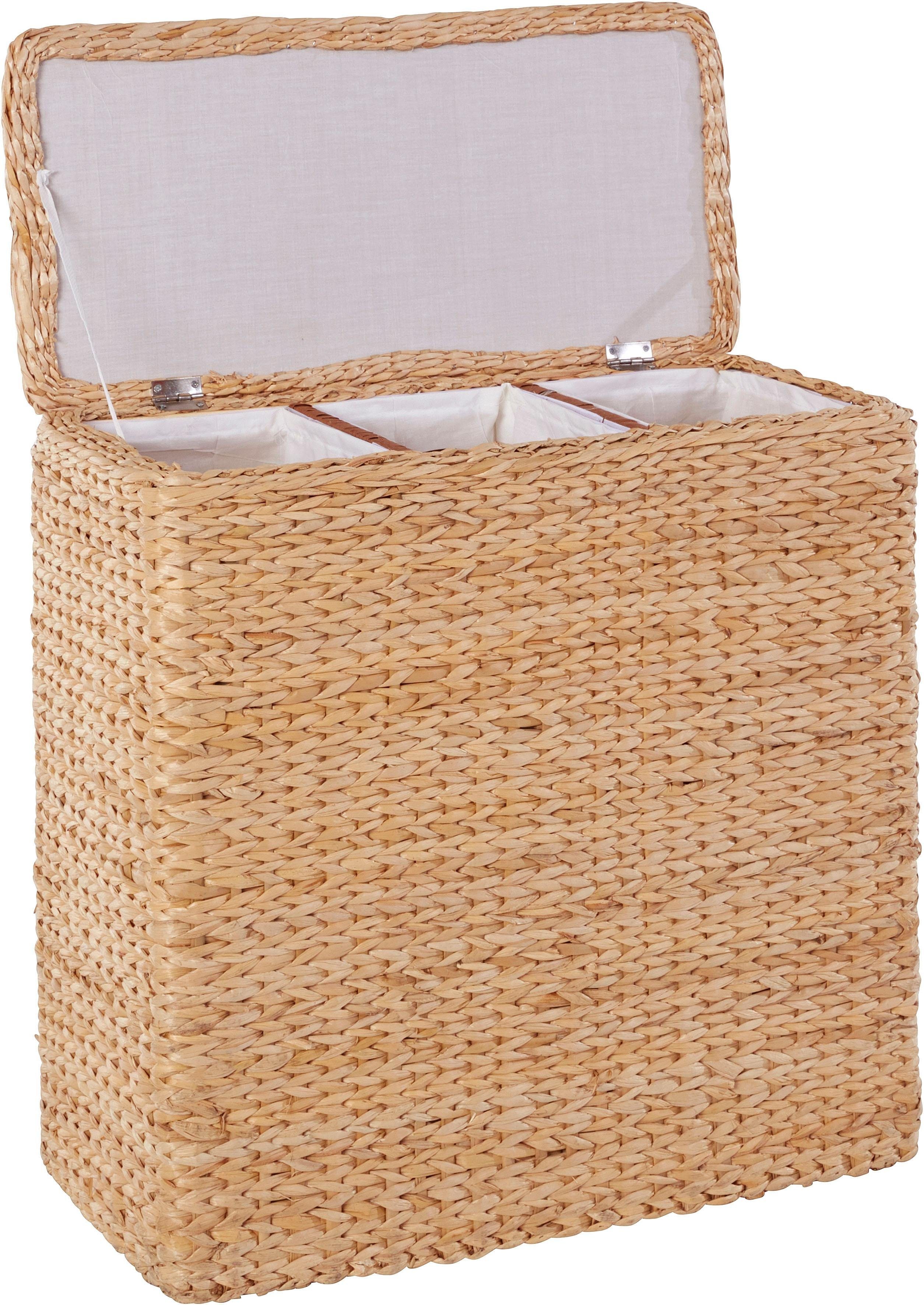 locker Wassorteerder gevlochten biezen, hoogte 64 cm