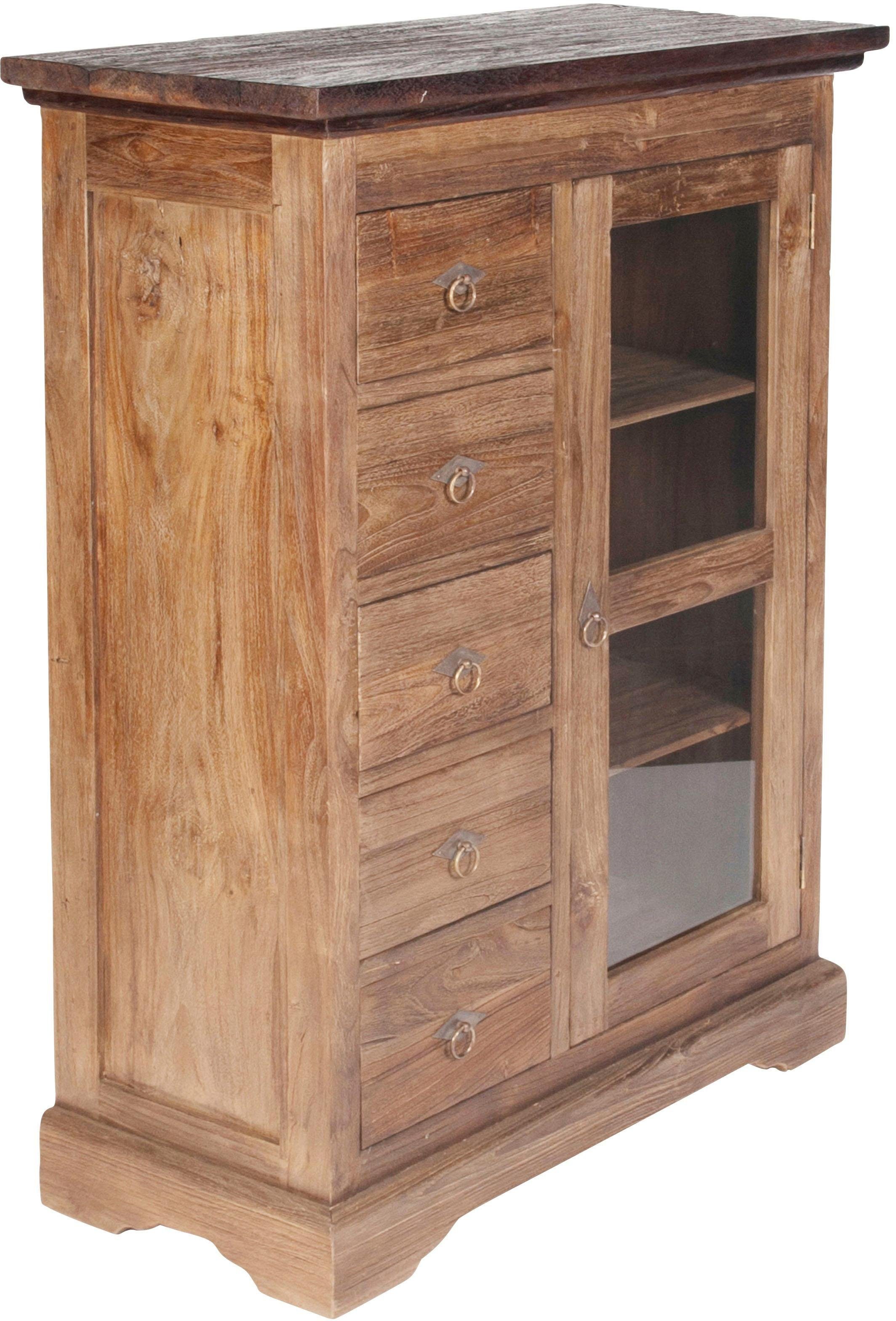 SIT Multifunctionele kast Seadrift van gerecycled gebruikt hout teak, shabby chic, vintage