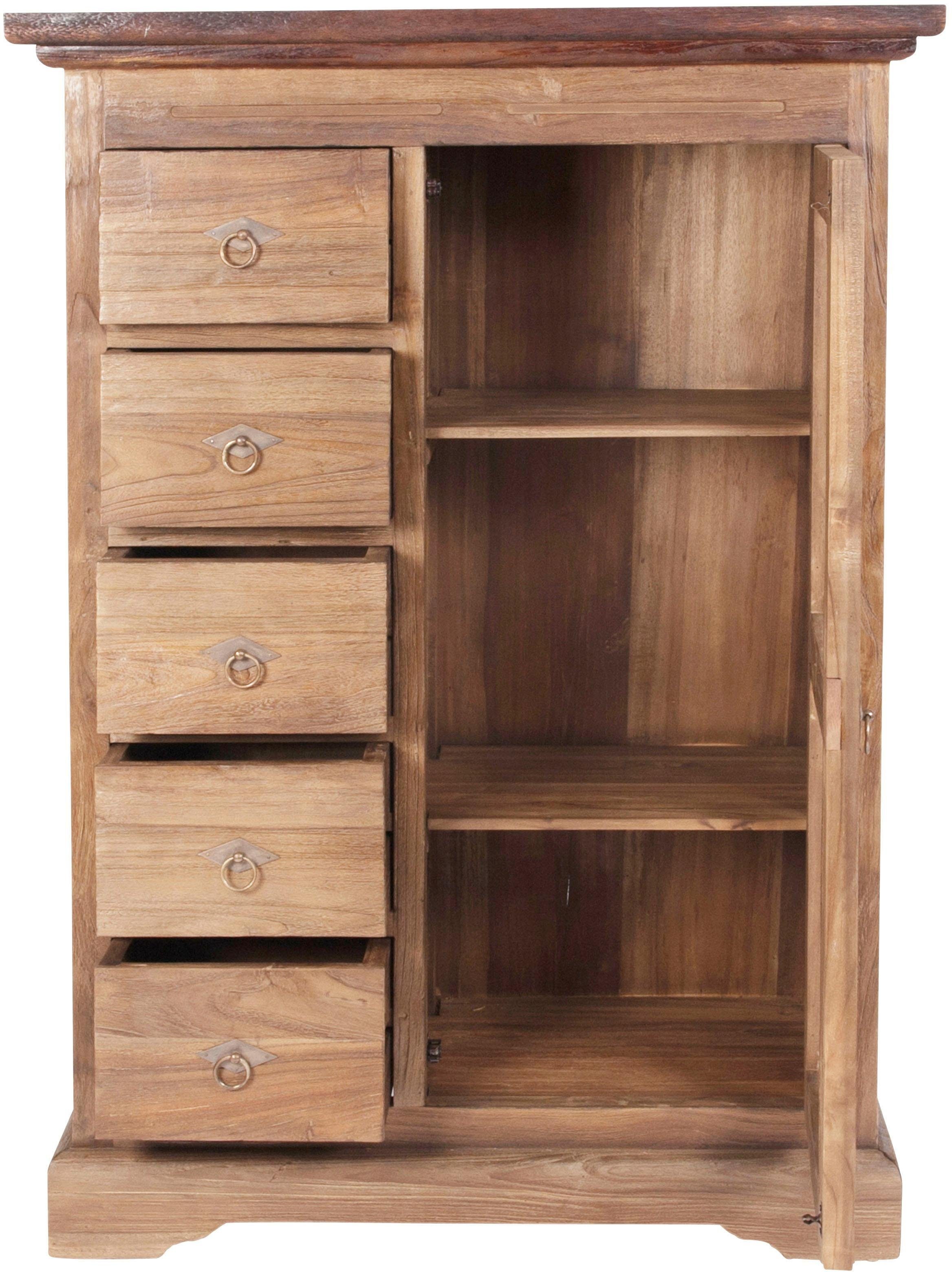 SIT Multifunctionele kast Seadrift van gerecycled gebruikt hout teak, shabby chic, vintage