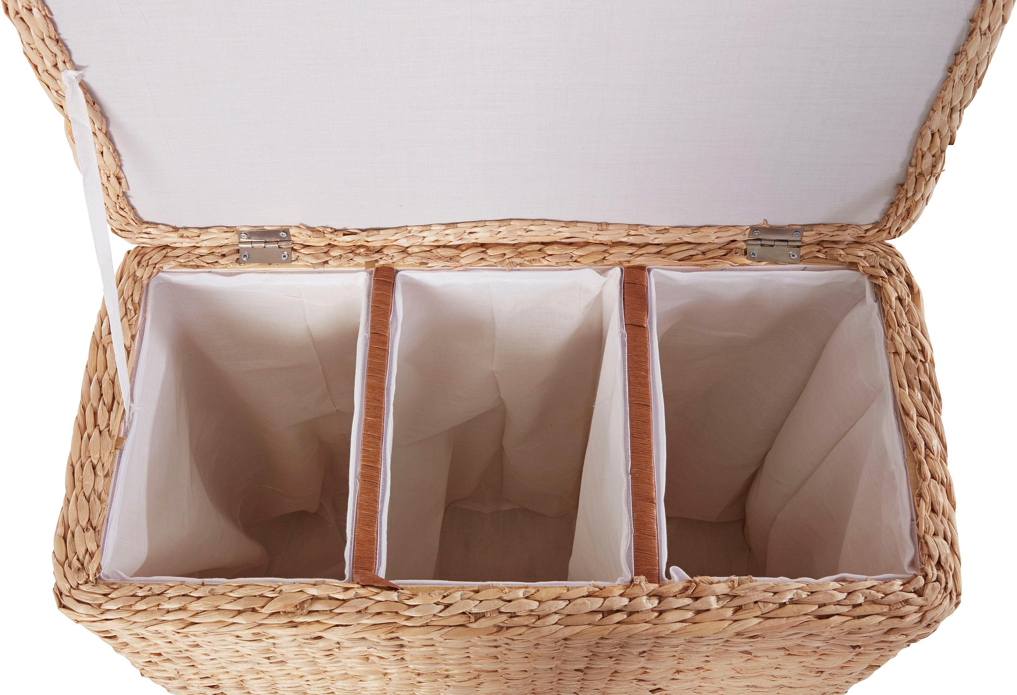 locker Wassorteerder gevlochten biezen, hoogte 64 cm