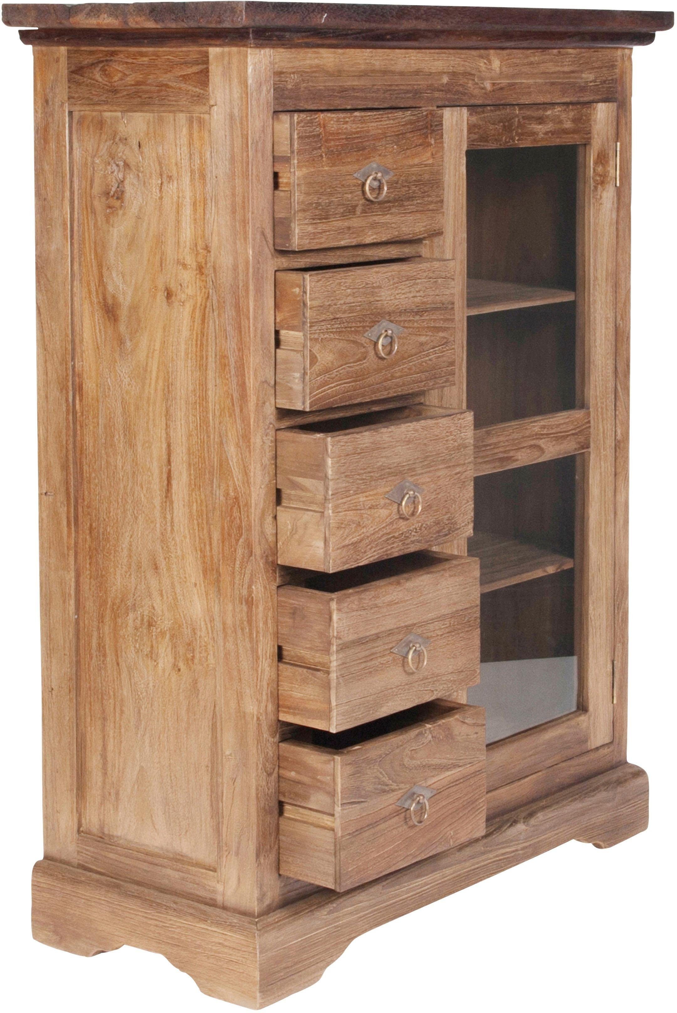 SIT Multifunctionele kast Seadrift van gerecycled gebruikt hout teak, shabby chic, vintage
