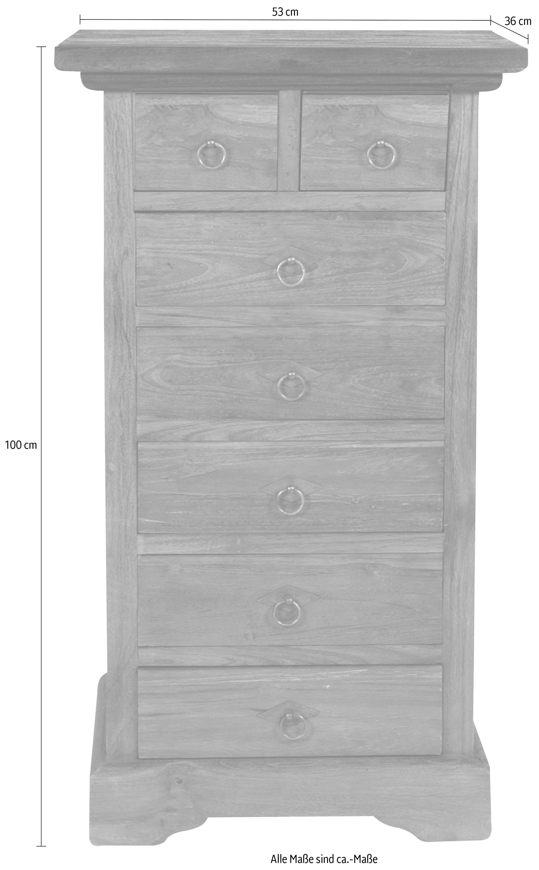 SIT Kast Seadrift gerecyclede teak-gebruikt hout, breedte 53 cm, shabby chic, vintage
