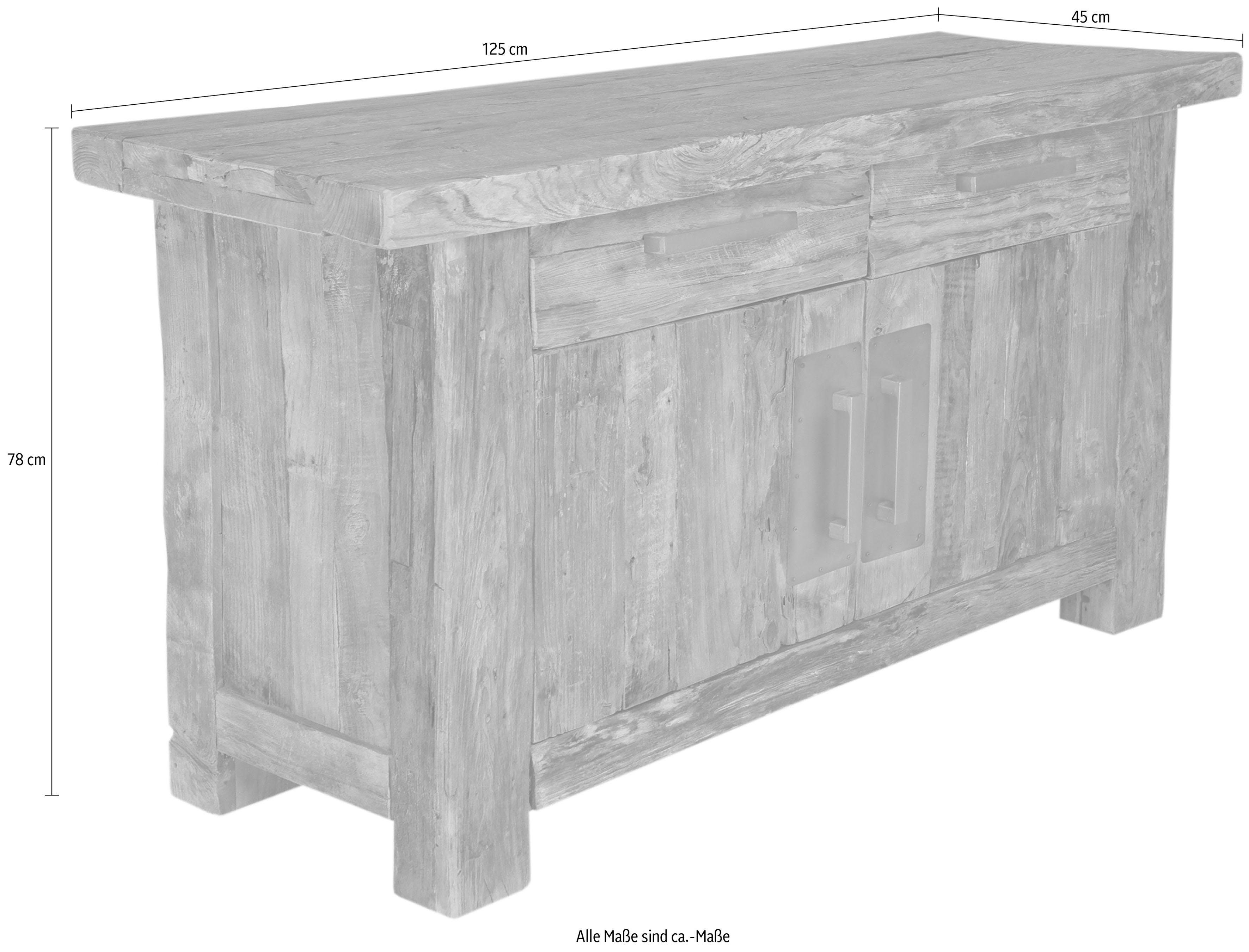 SIT Kast Coral van gerecyclede teak-gebruikt hout, breedte 125 cm