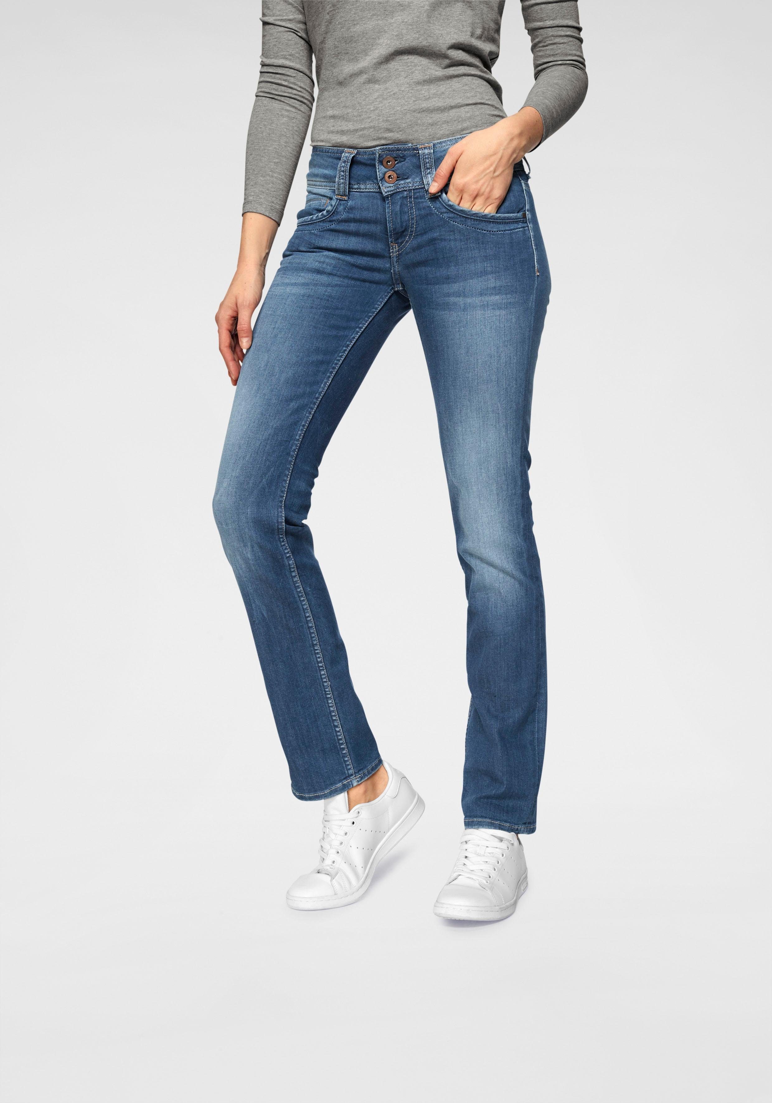 Pepe Jeans Straight jeans GEN in mooie kwaliteit met rechte pijpen en dubbele knoop