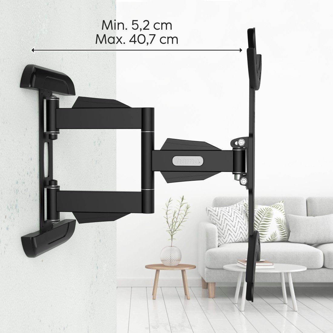 Hama Tv-wandhouder Beugel, draaibaar, kantelbaar, uitschuifbaar van 81 - 165 (32" - 65")