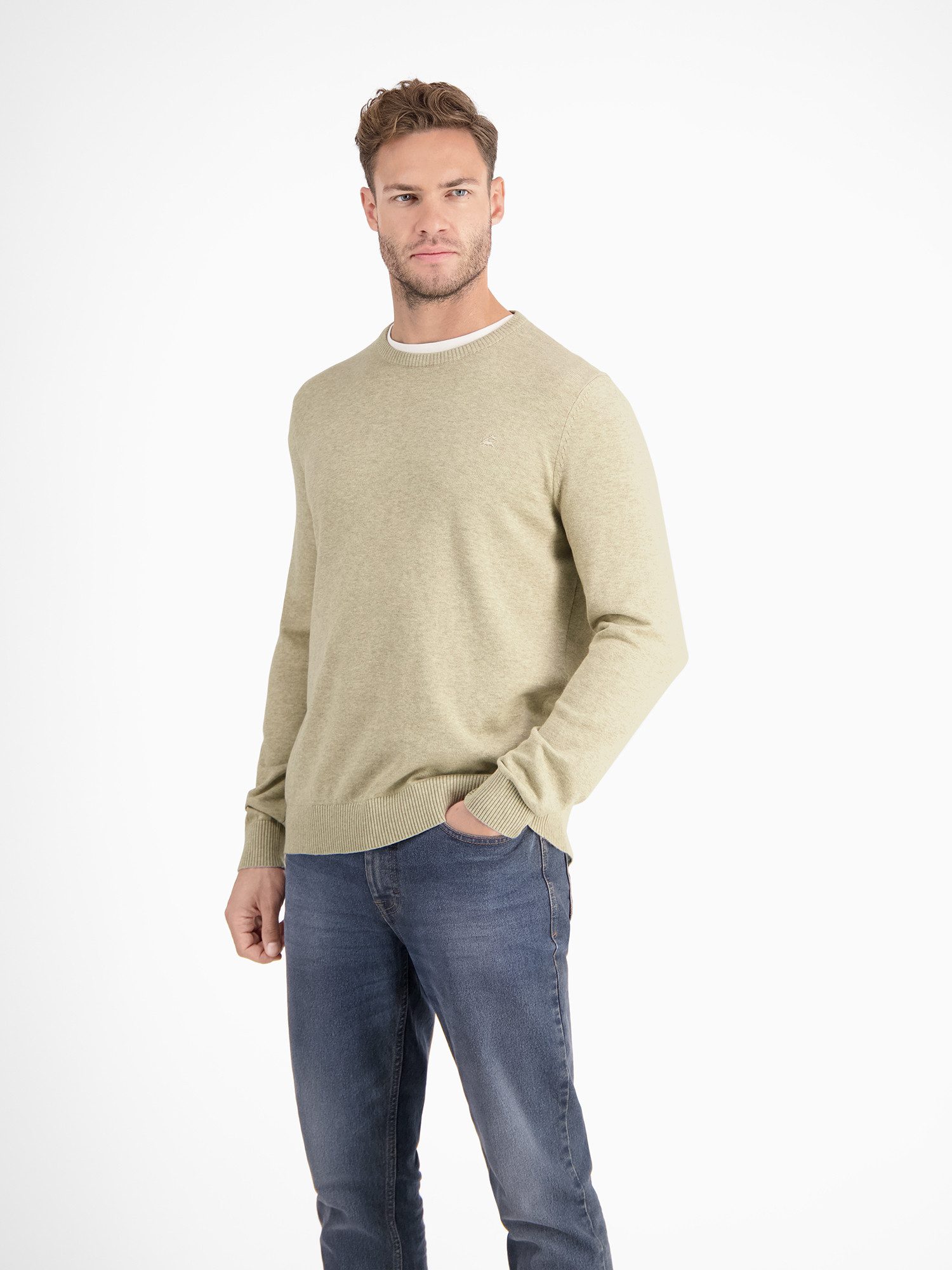 Lerros Gebreide trui LERROS crewneck gebreide pullover