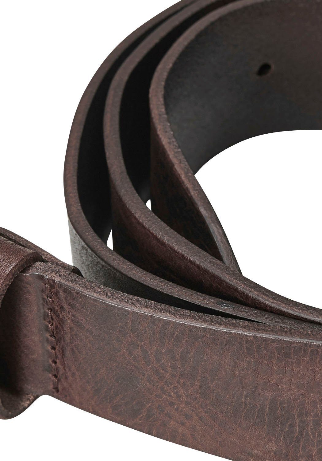 Jack & Jones Leren riem Vintage-look, generfd oppervlak