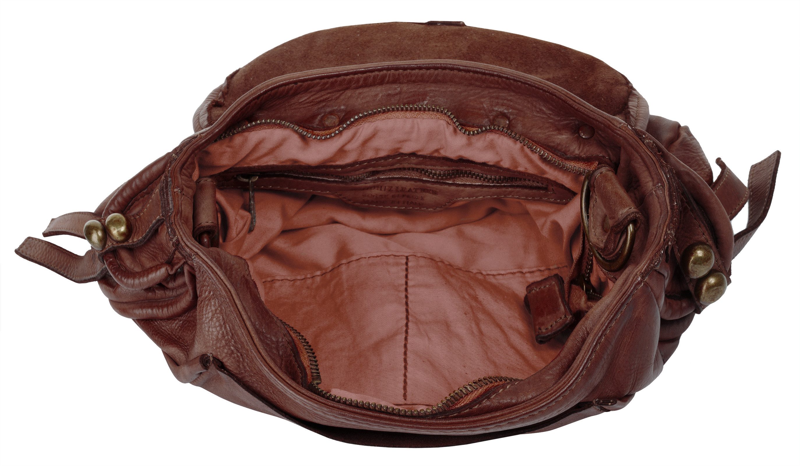 Samantha Look Schoudertas echt leer, made in italy
