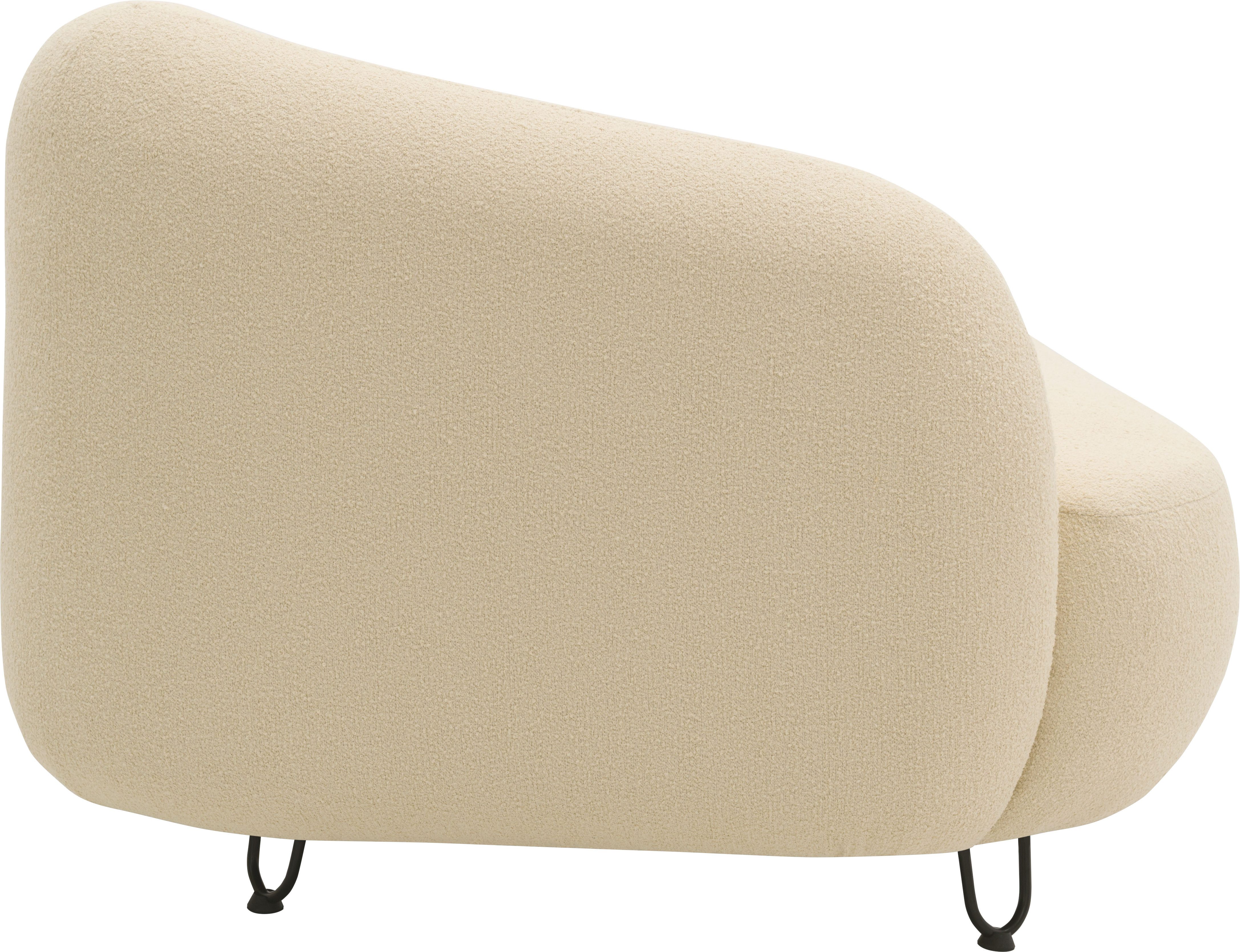 DOMO collection Récamier Poika, ook als fauteuil en poef bestelbaar, bekleding van faux fur