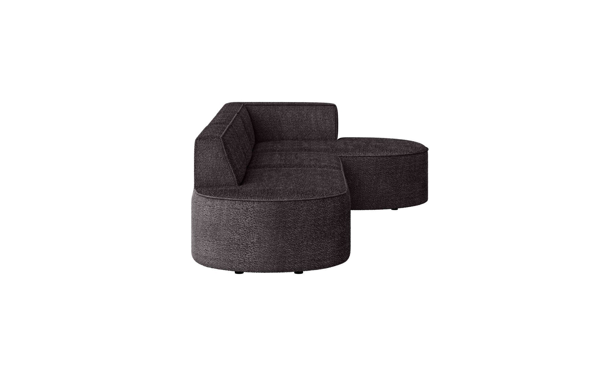andas Hoekbank EIVIND designerbank met ottomane rechts/links, B/D/H: 343/159/72 cm