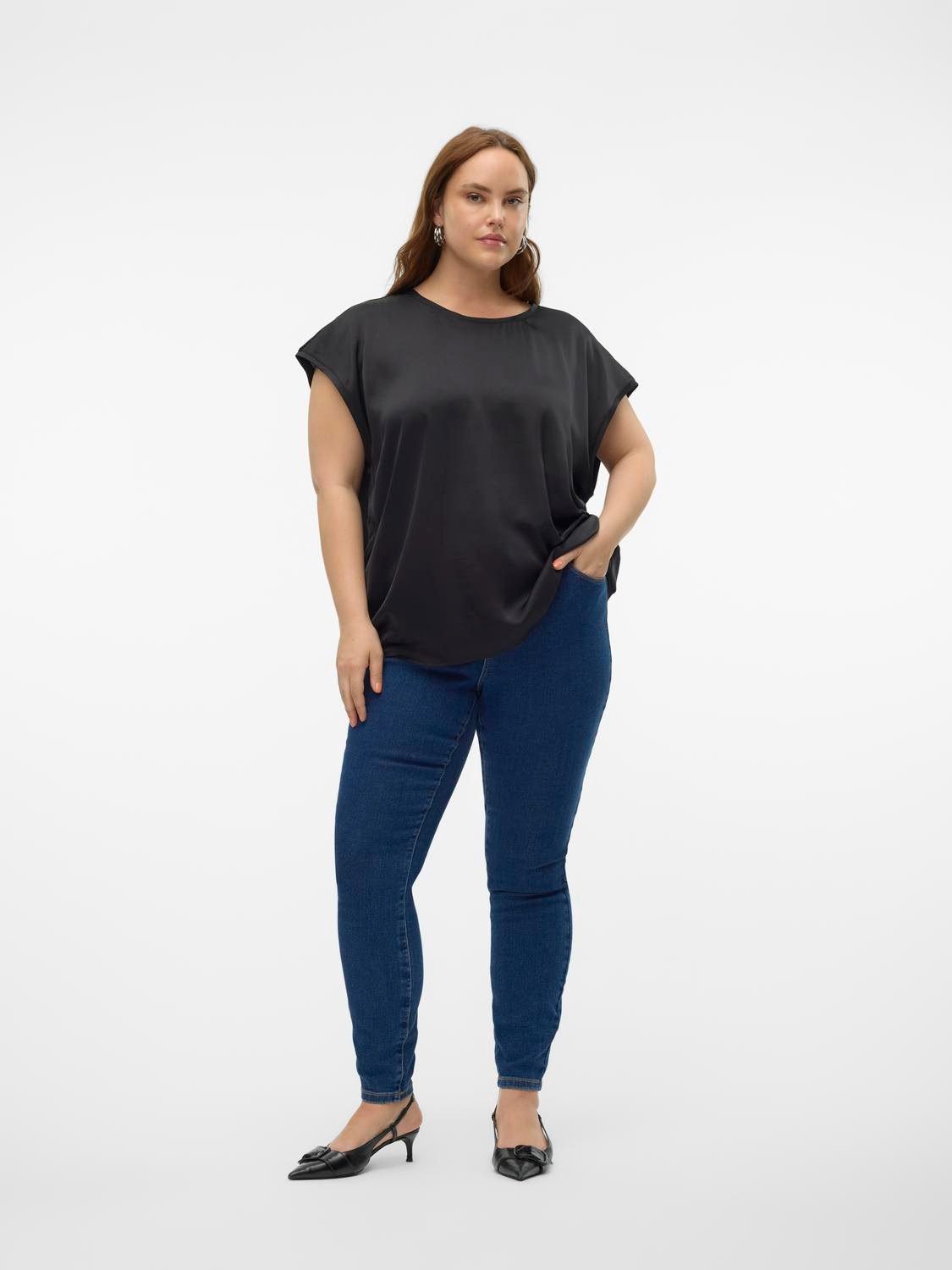 Vero Moda Curve Skinny fit jeans VMCELLY MR SKINNY JEANS BLUE CUR NOOS