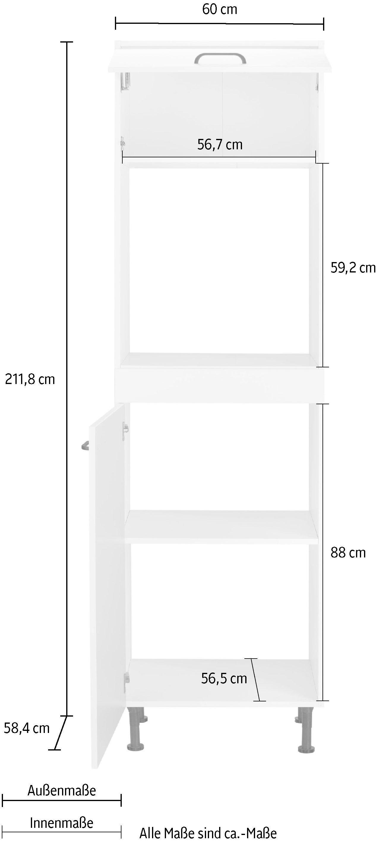 OPTIFIT Ovenombouwkast Elga met soft-close-functie, in hoogte verstelbare poten, breedte 60 cm