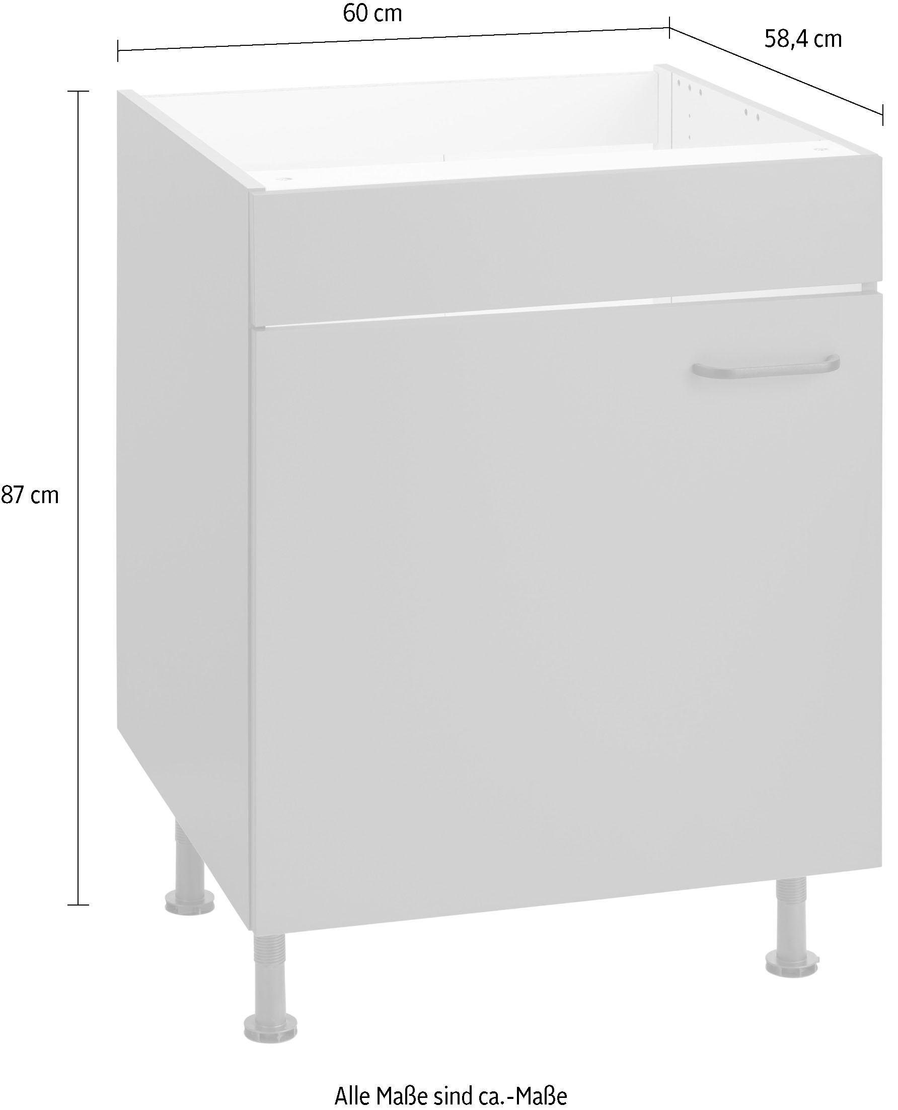 OPTIFIT Gootsteenkast Elga met soft-close-functie, in hoogte verstelbare poten, breedte 60 cm