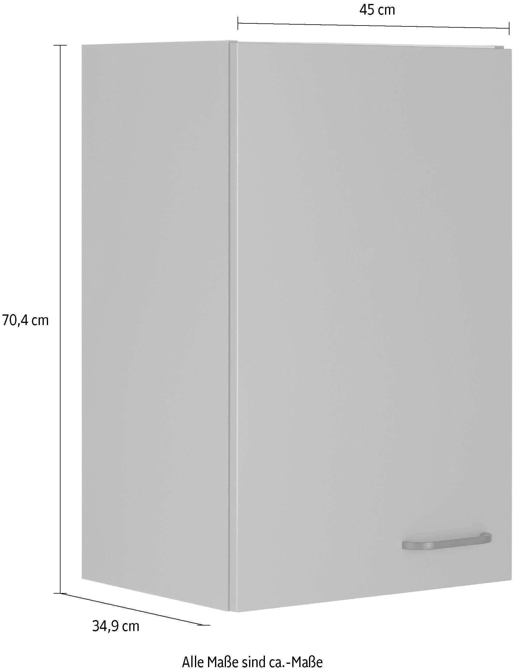 OPTIFIT Hangend kastje Elga met soft-closefunctie en metalen greep, breedte 45 cm