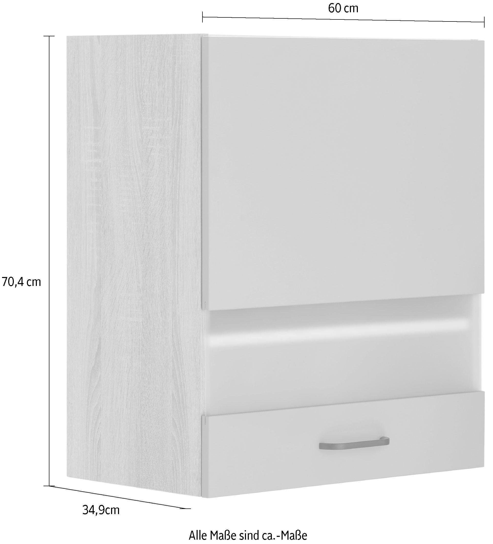 OPTIFIT Hangend kastje met glasdeur Elga met soft-closefunctie en metalen greep, breedte 60 cm
