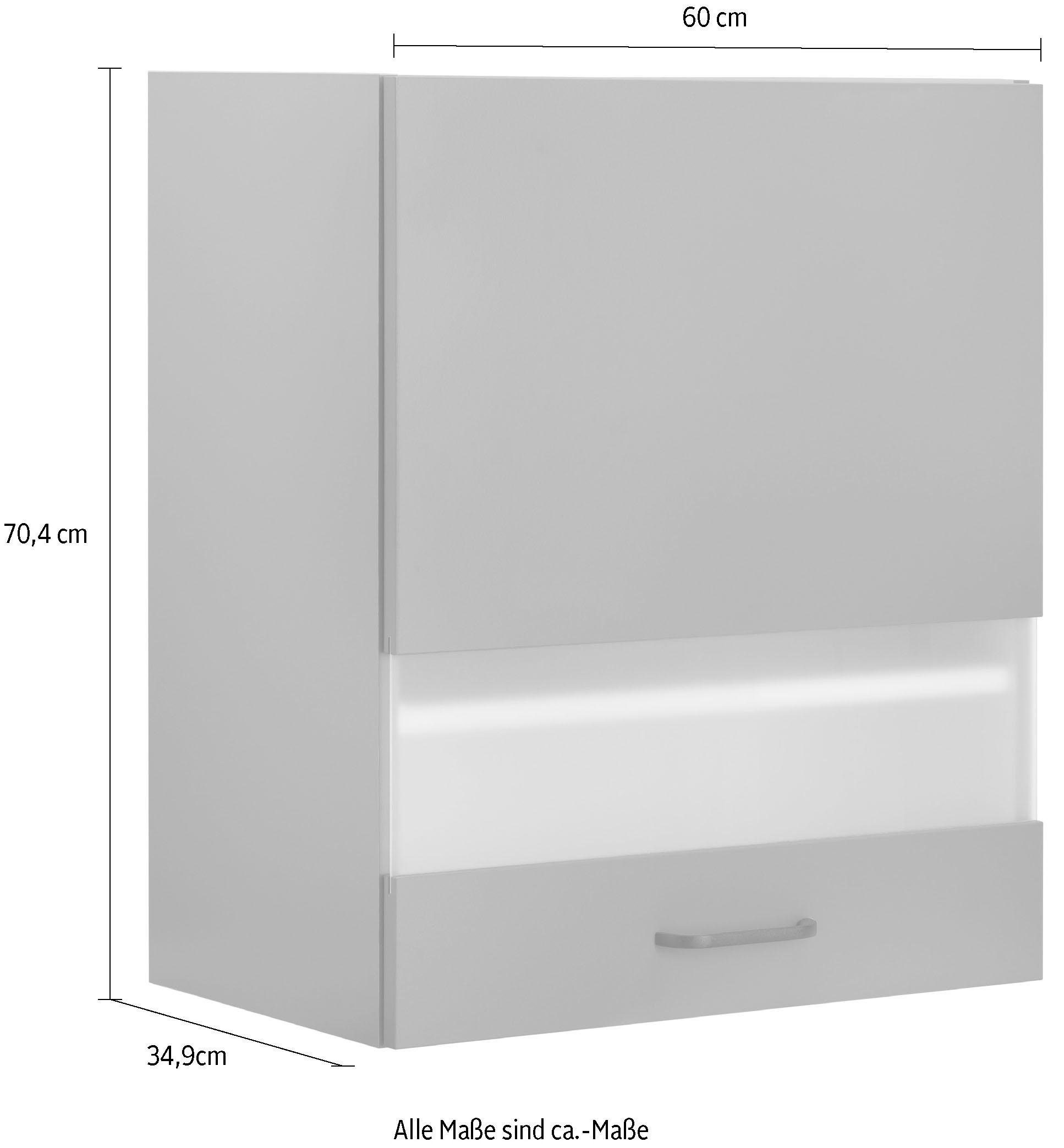 OPTIFIT Hangend kastje met glasdeur Elga met soft-closefunctie en metalen greep, breedte 60 cm