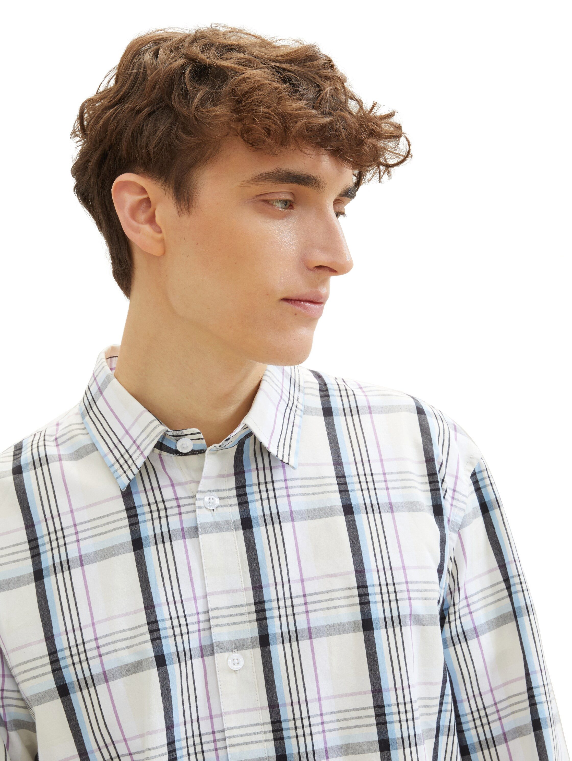 Tom Tailor Denim Geruit overhemd met knoopsluiting