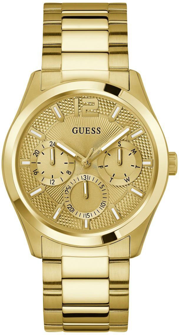 Multifunctionele Gouden Zen Horloge Guess , Yellow , Heren