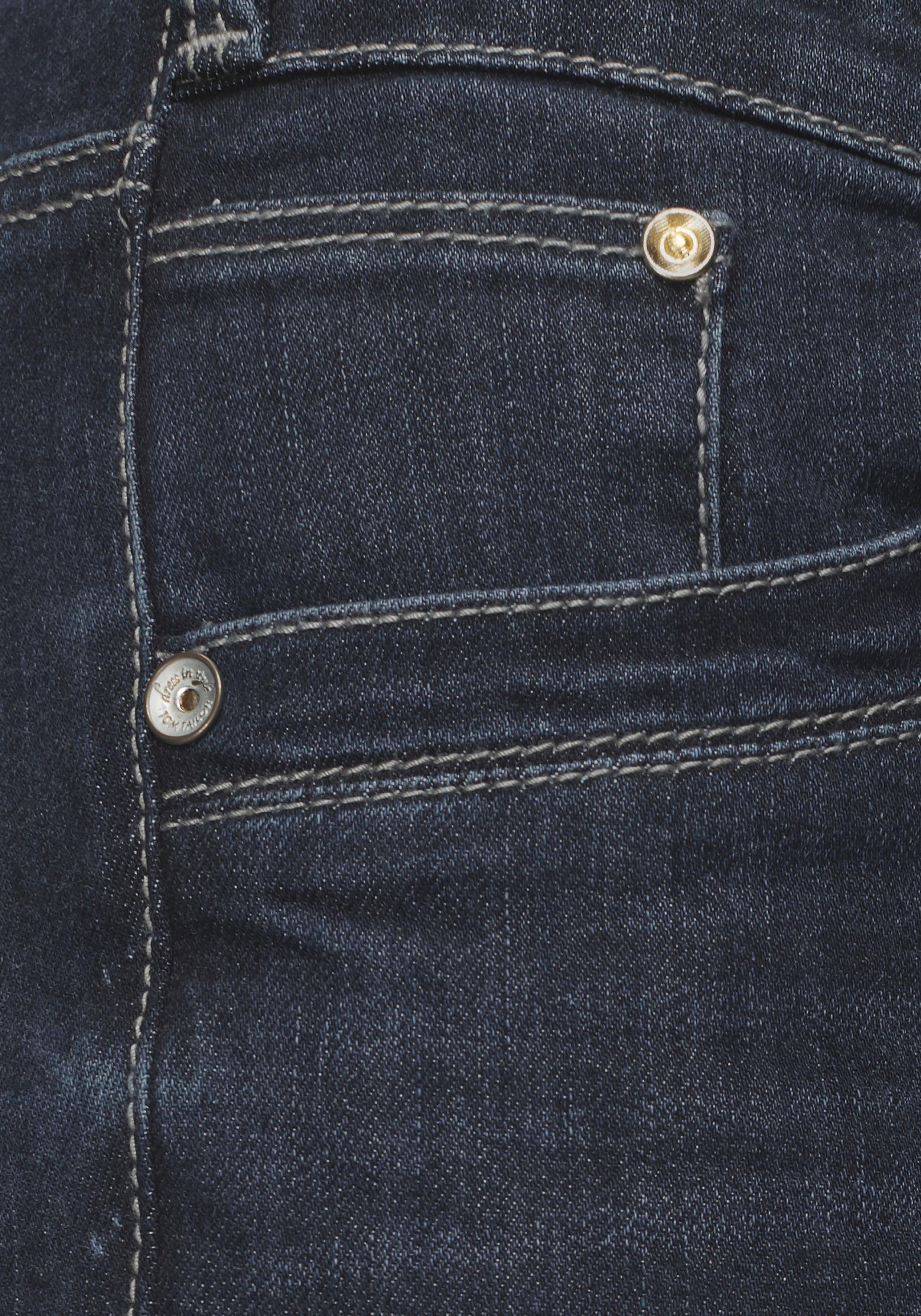 Tom Tailor Rechte jeans Alexa straight met contrasterende stiksels
