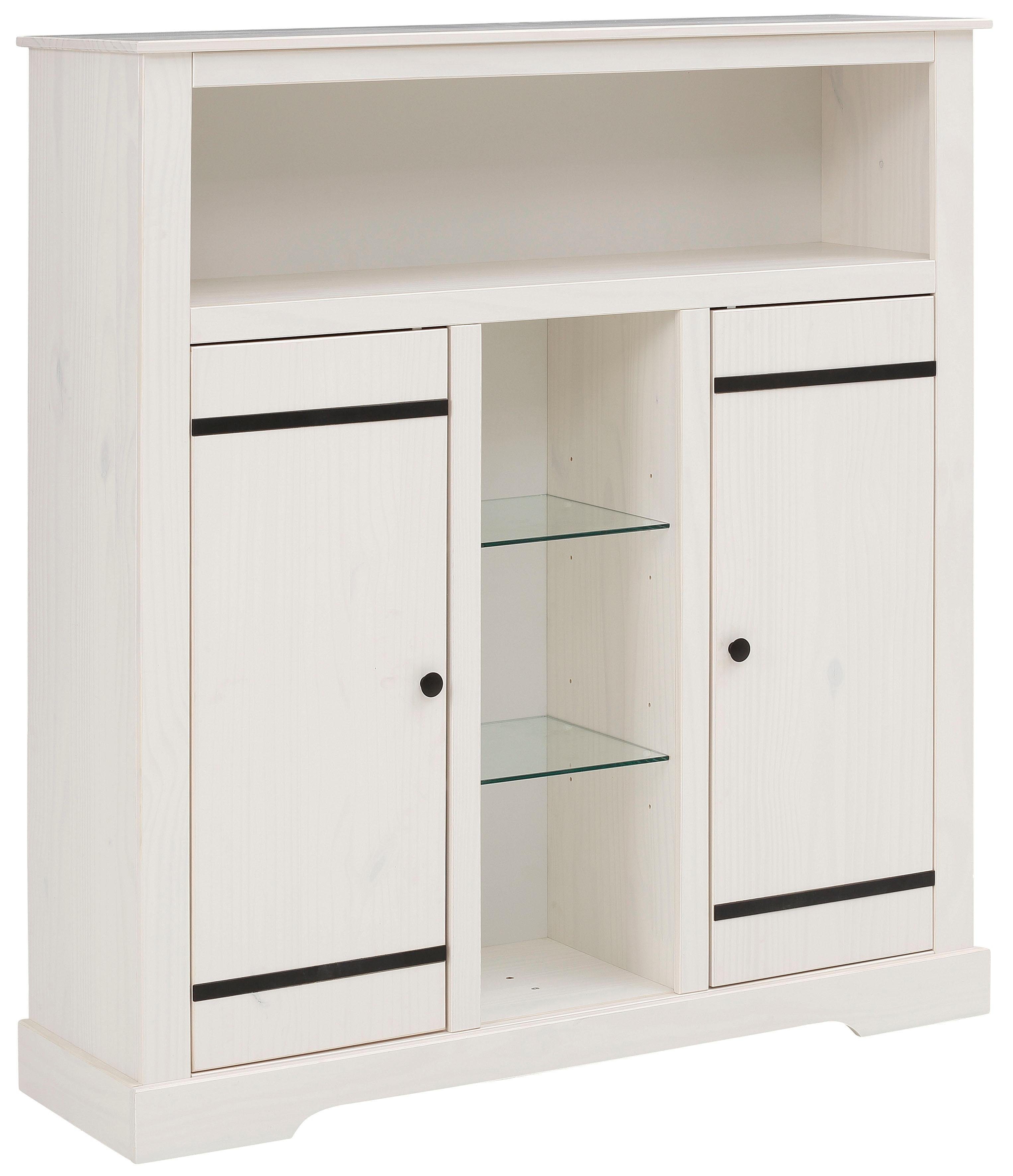 Home affaire Highboard Loki Opbergkast van massief dennenhout, breedte 120 cm