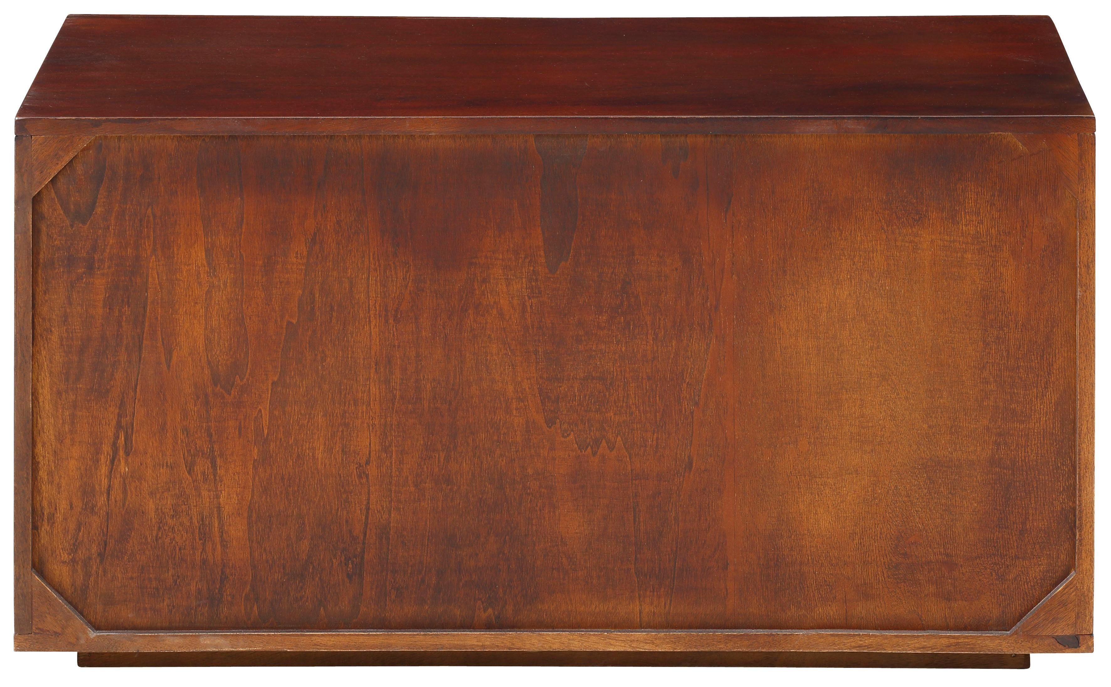 Home affaire Salontafel Diamond van massief mangohout in 3d-look op de buitenkanten, breedte 90 cm