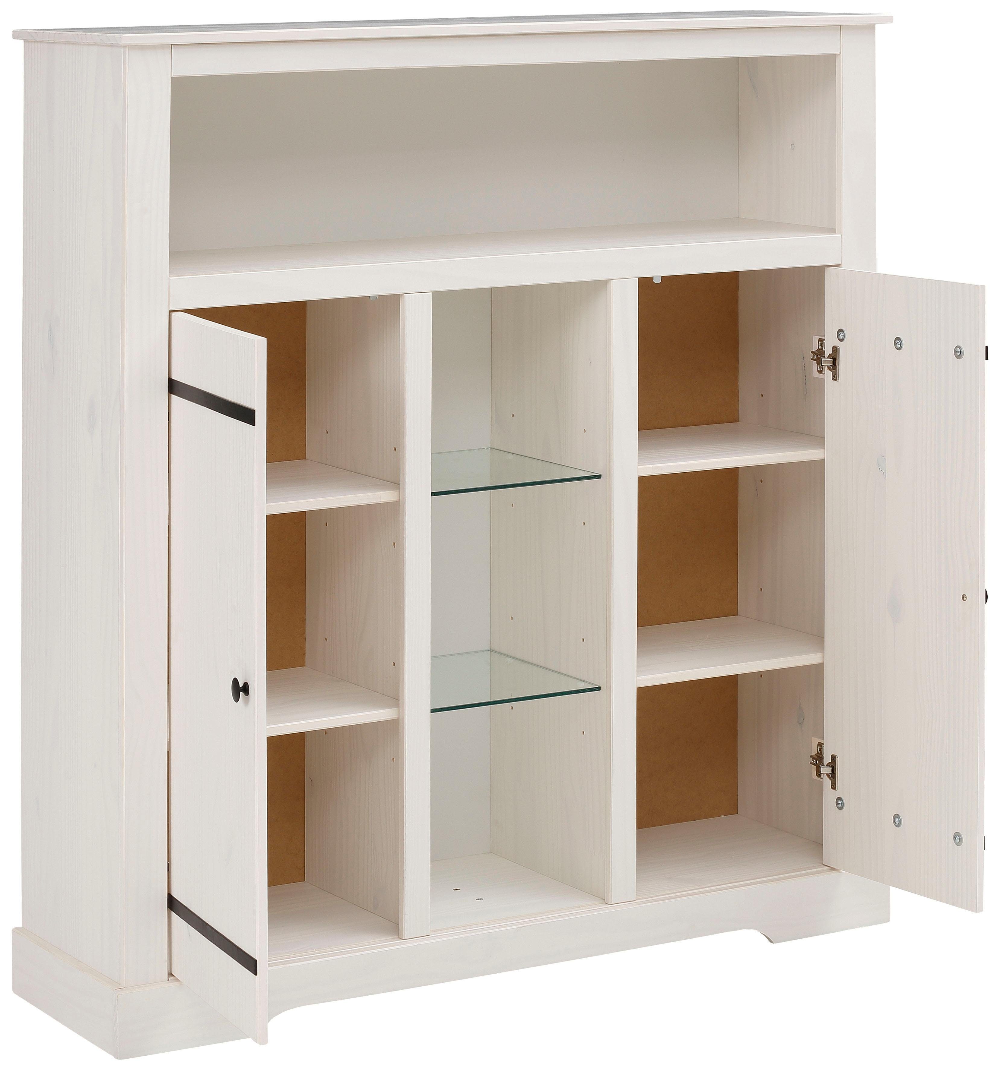 Home affaire Highboard Loki Opbergkast van massief dennenhout, breedte 120 cm