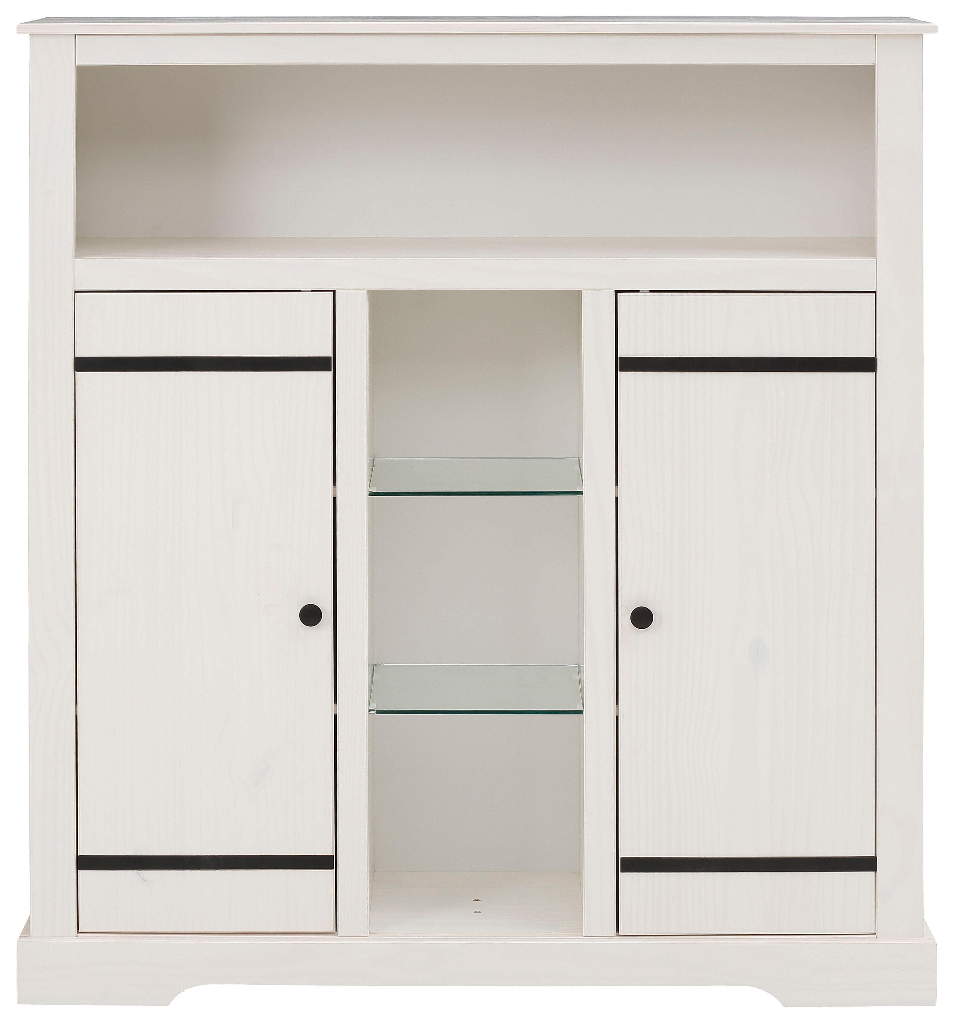 Home affaire Highboard Loki Opbergkast van massief dennenhout, breedte 120 cm