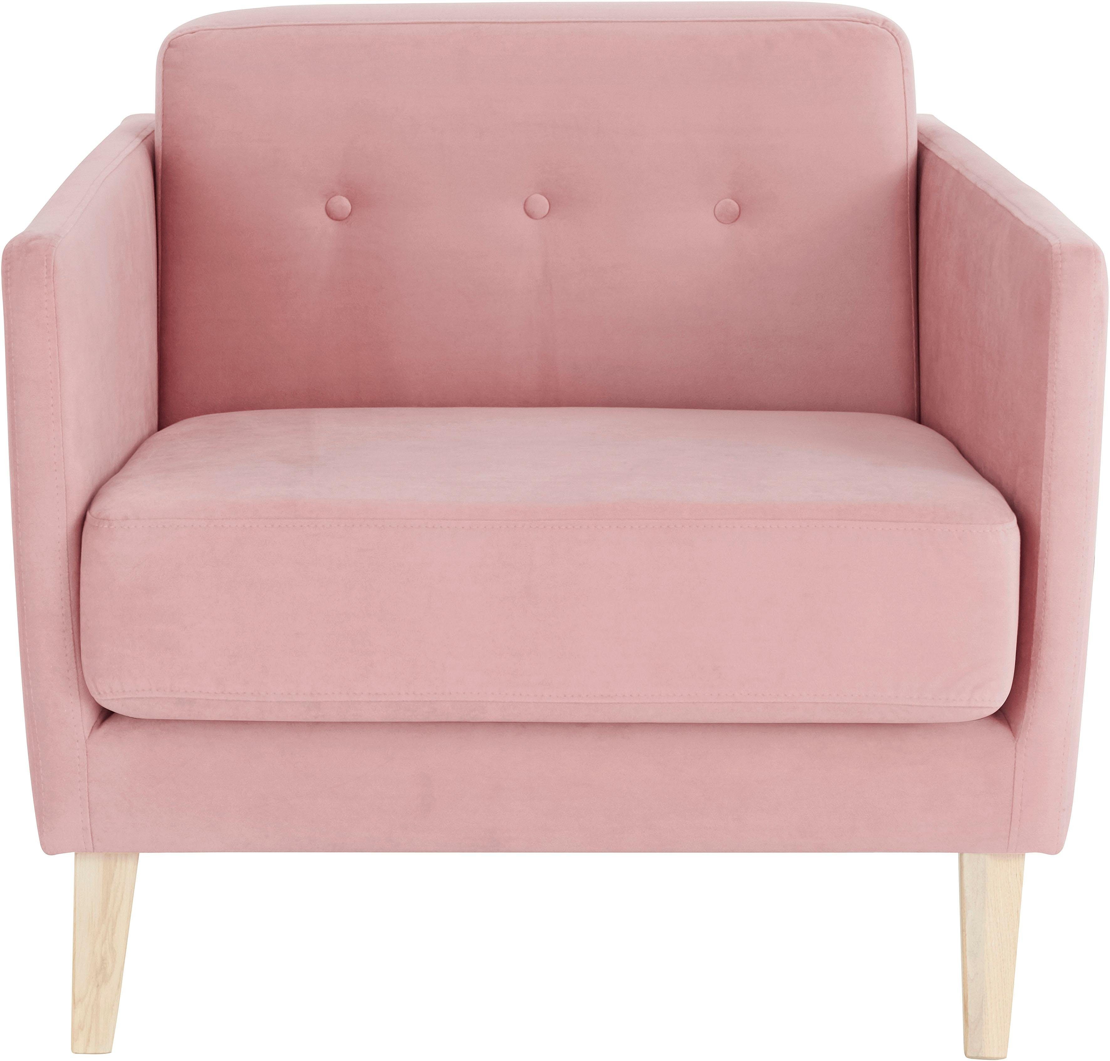 andas Fauteuil Raadal in scandinavische look, met capitonnage, design by morten georgsen